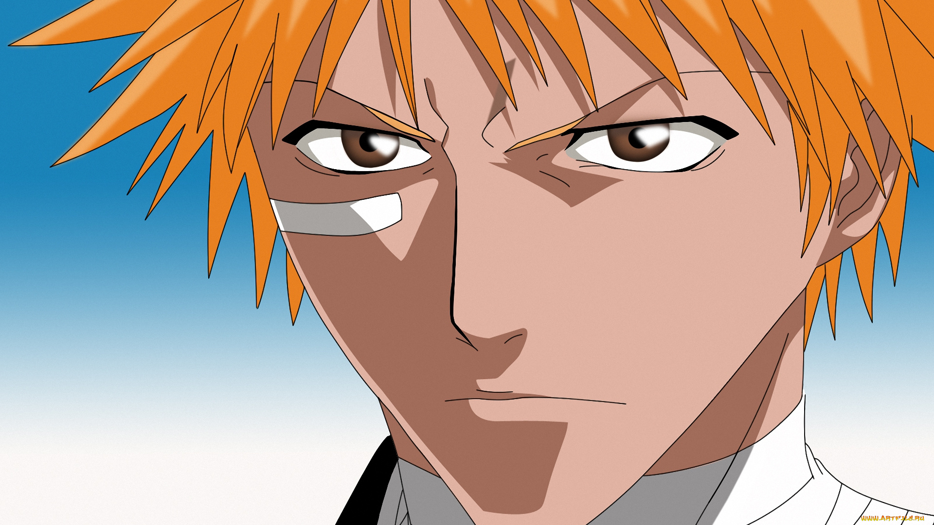 аниме, bleach, ichigo, shinigami, kurosaki, взгляд, ичиго, шинигами