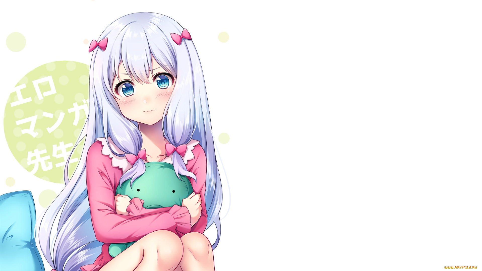 аниме, eromanga-sensei, девушка, взгляд, фон