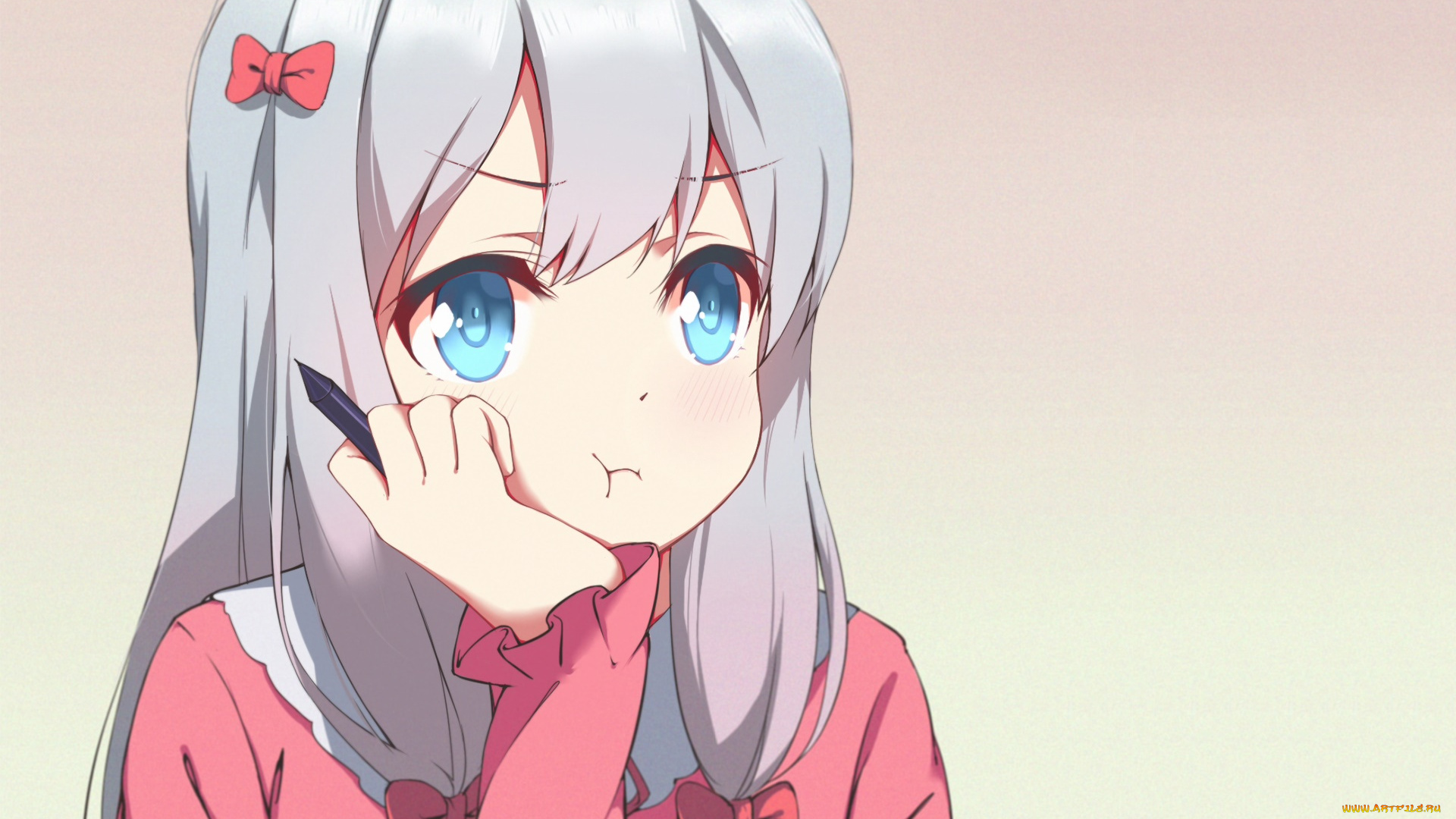 аниме, eromanga-sensei, фон, девушка, взгляд