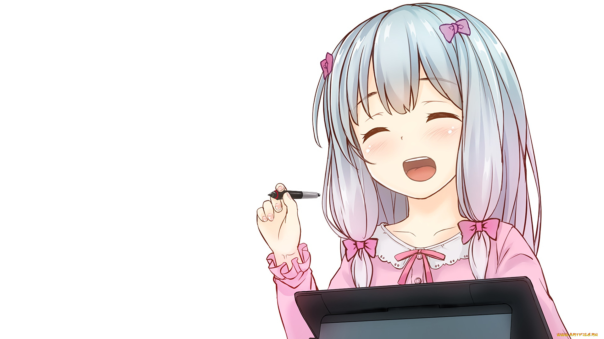 аниме, eromanga-sensei, фон, взгляд, девушка