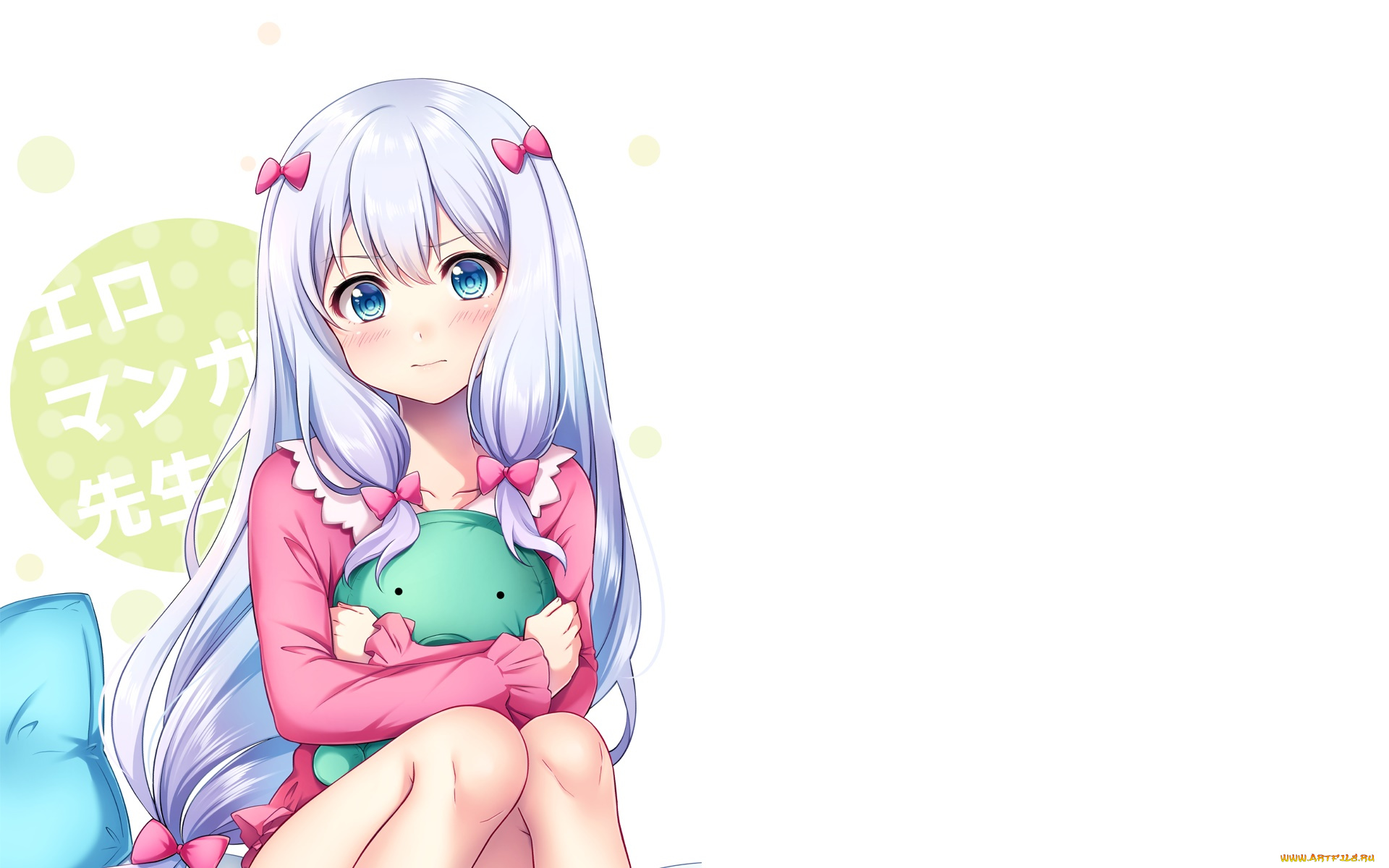 аниме, eromanga-sensei, девушка, взгляд, фон