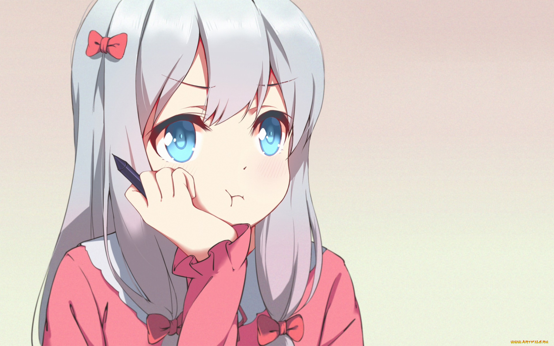 аниме, eromanga-sensei, фон, девушка, взгляд