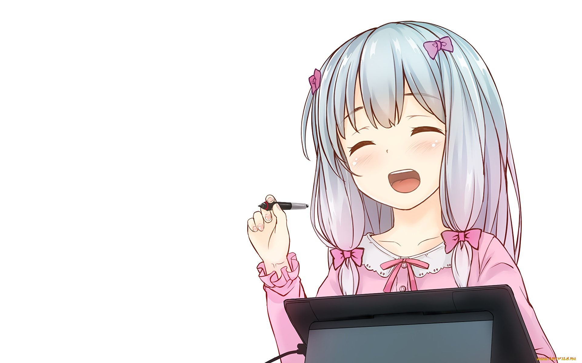 аниме, eromanga-sensei, фон, взгляд, девушка