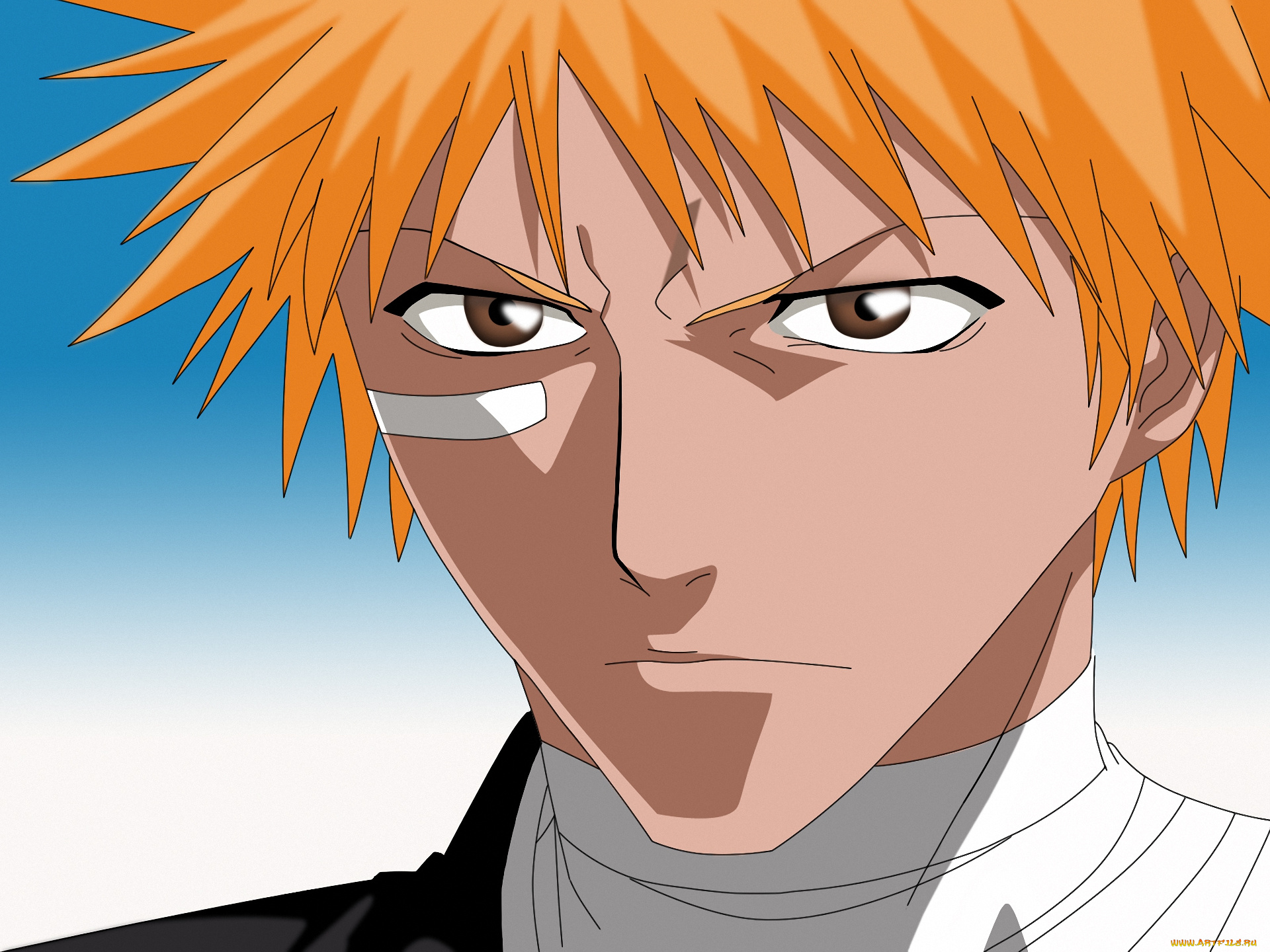 аниме, bleach, ichigo, shinigami, kurosaki, взгляд, ичиго, шинигами