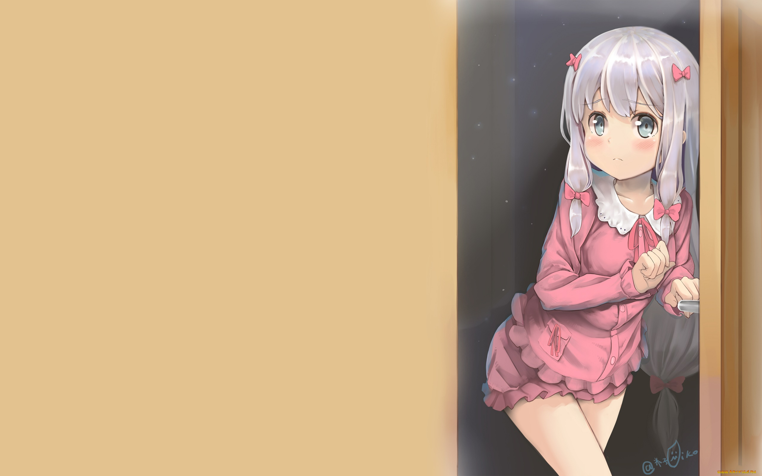 аниме, eromanga-sensei, фон, взгляд, девушка