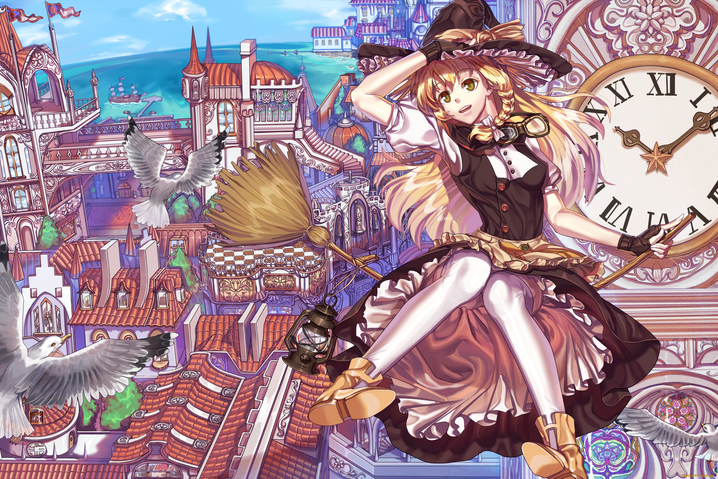 аниме, touhou, kirisame, marisa