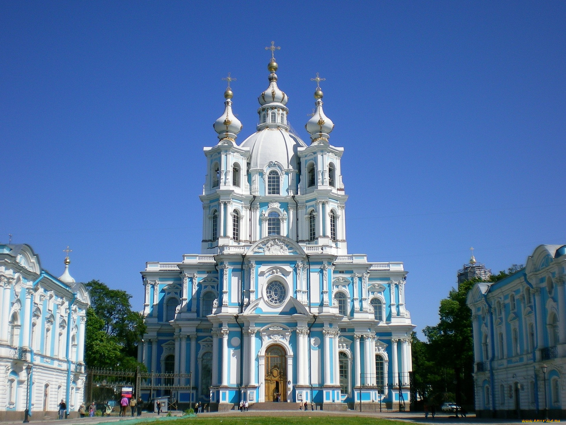 смольный, собор, санкт, петербург, города, петергоф, россия