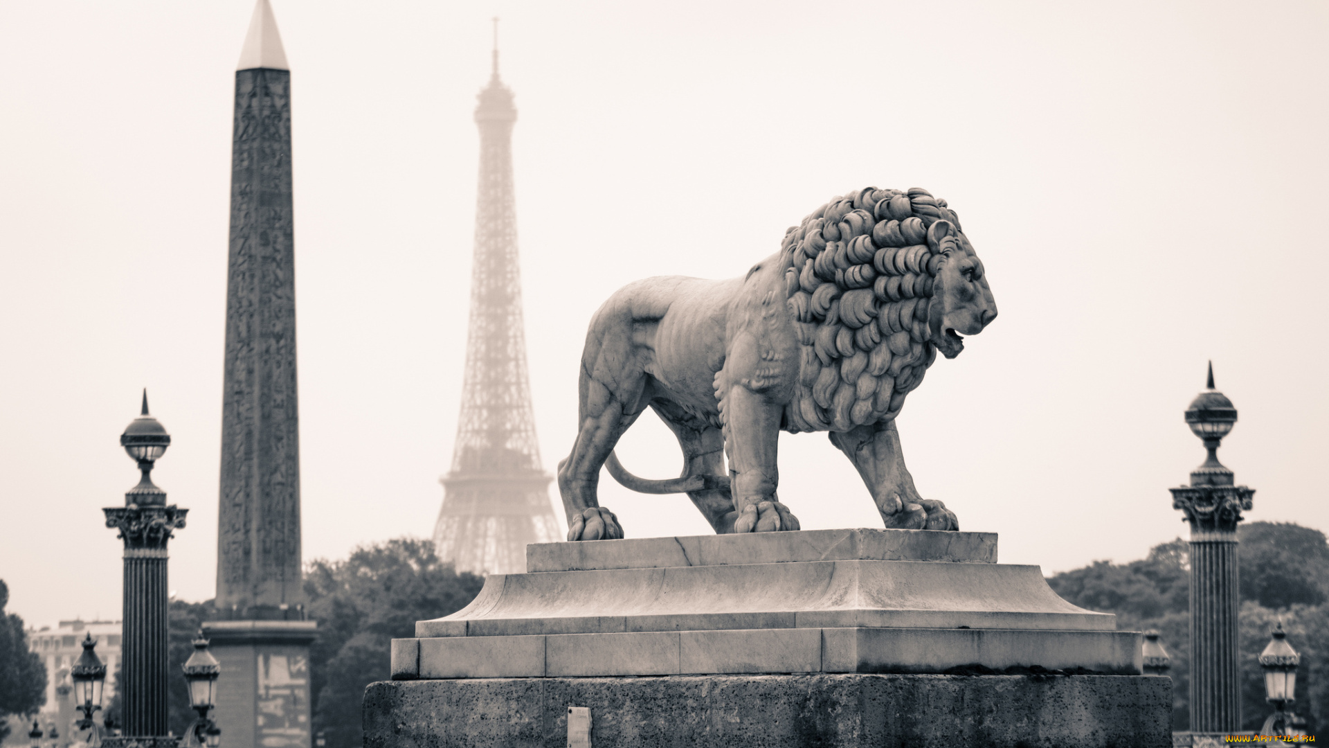 paris, france, города, париж, франция, статуя, лев