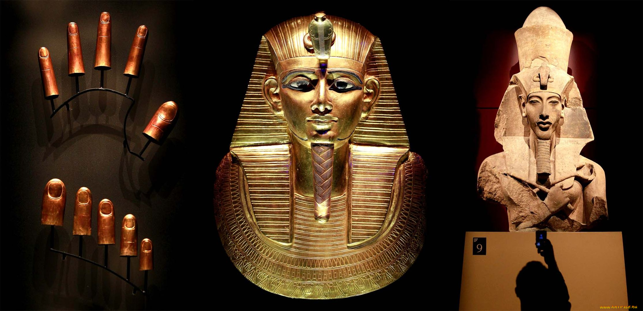 amenhotep, iv, разное, рельефы, статуи, музейные, экспонаты, фараон