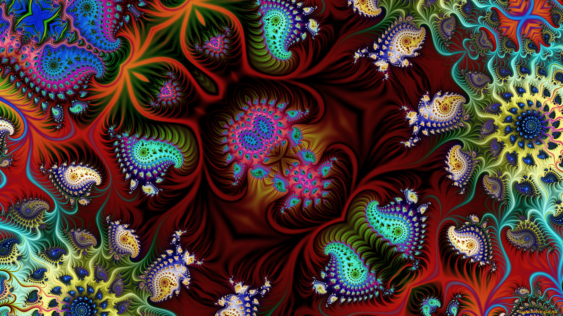 3д, графика, fractal, , фракталы, узор, цвета, фон