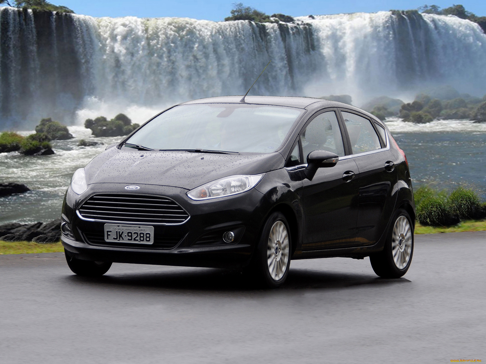 автомобили, ford, fiesta, br-spec, 2013, г, темный, водопад