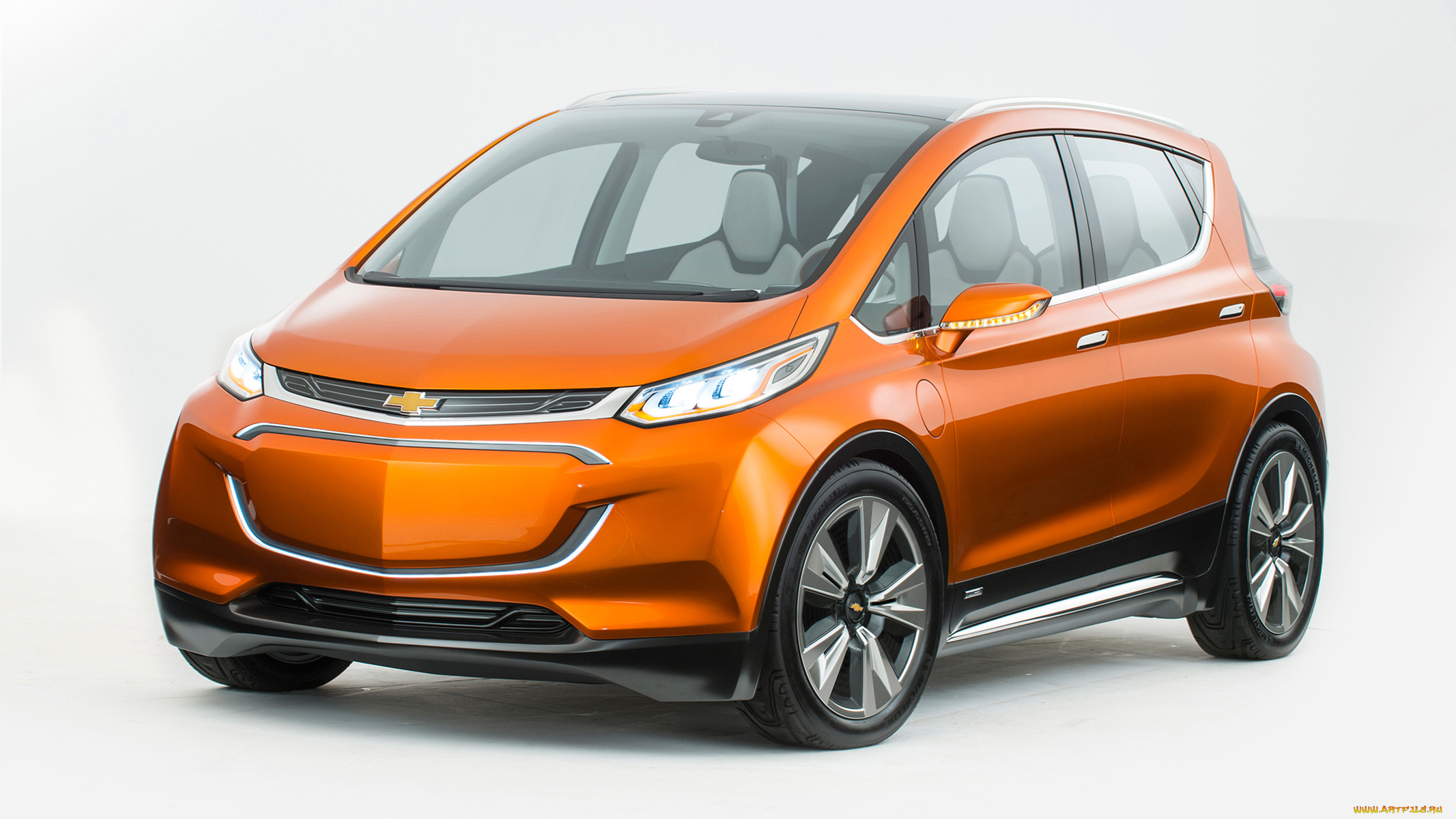 chevrolet, bolt, ev, concept, 2015, автомобили, 3д, оранжевая, графика, bolt, chevrolet, 2015, concept, ev