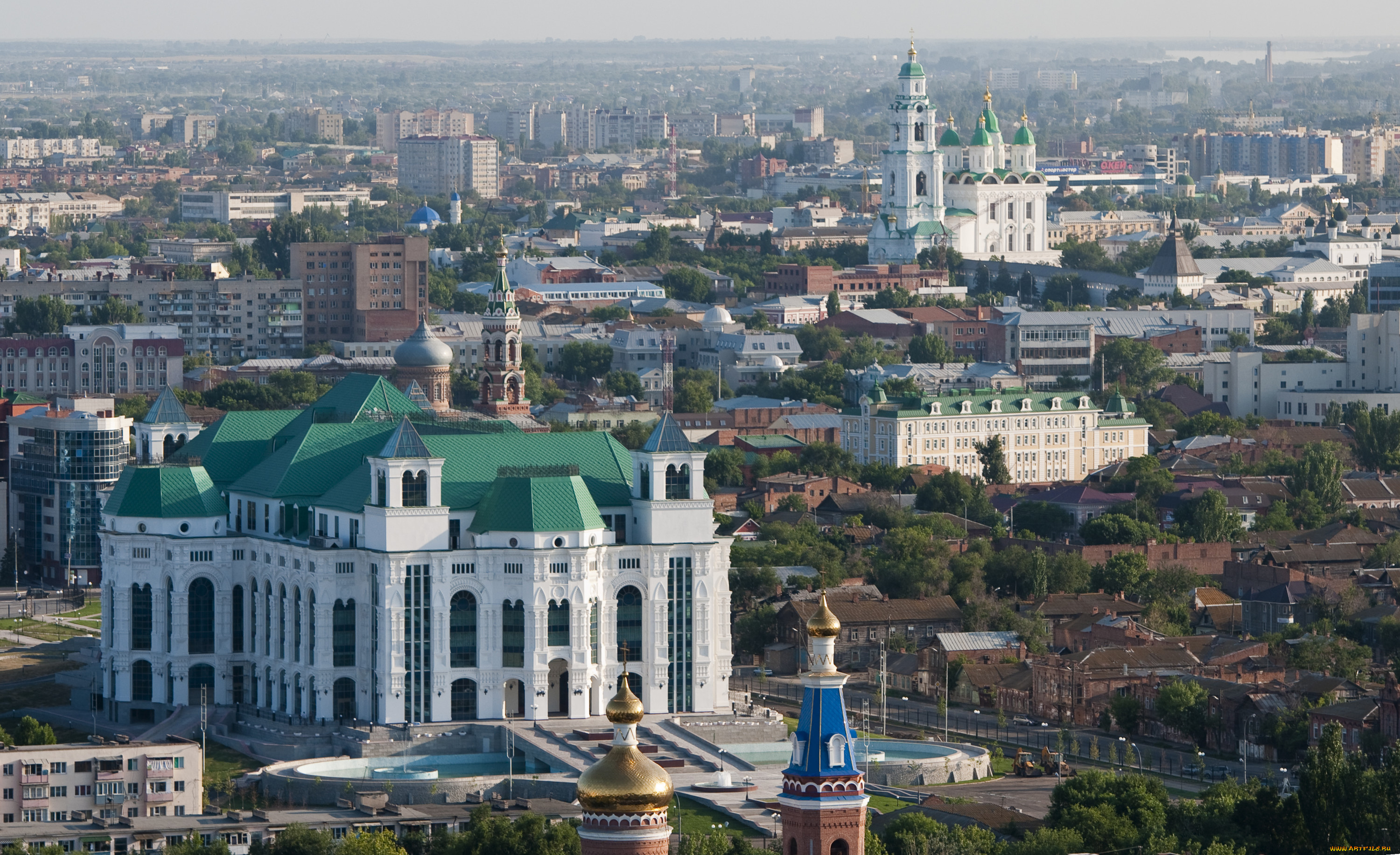 астрахань, города, -, панорамы, панорама