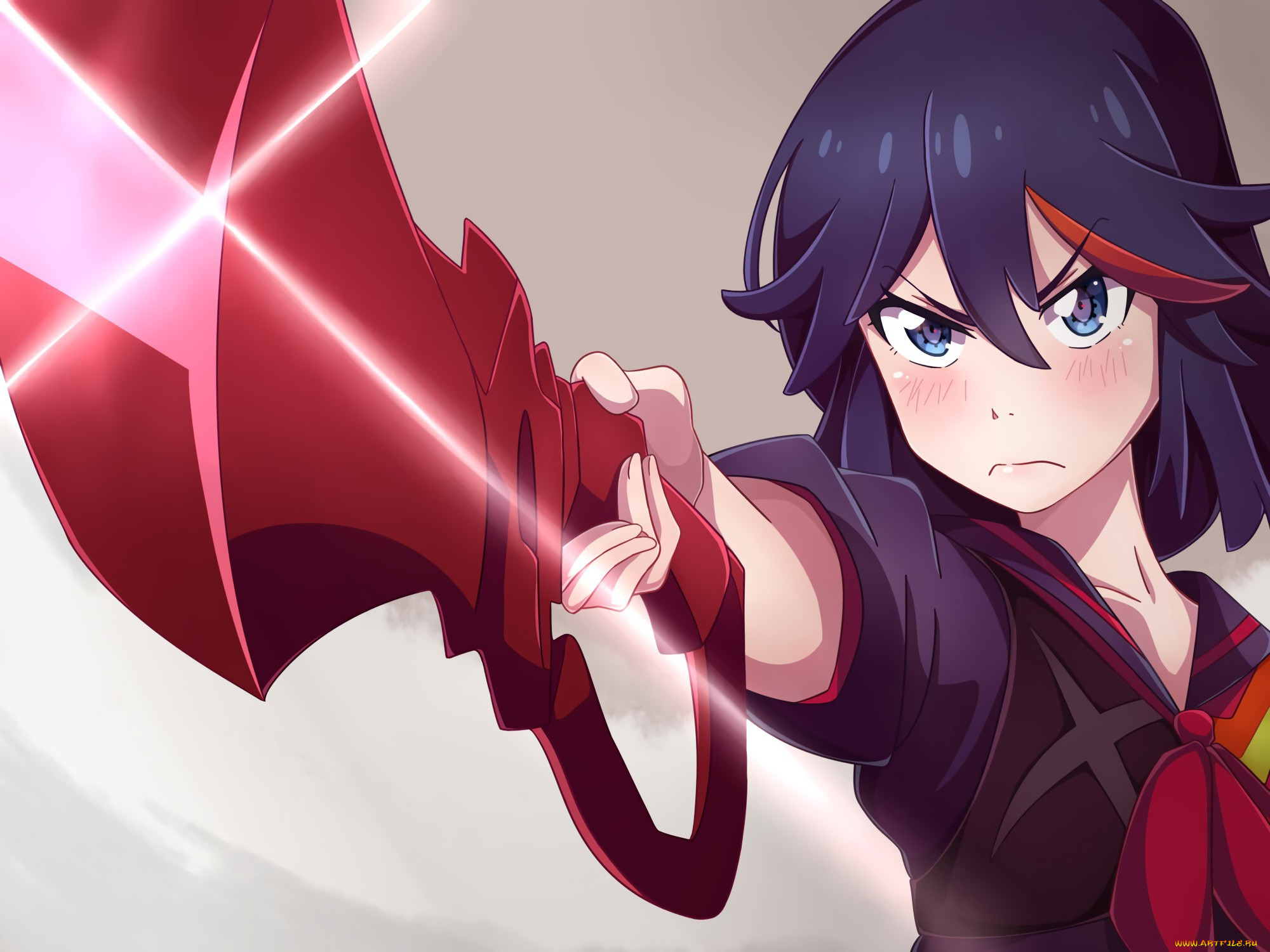 аниме, kill, la, kill, japanese, sword, matoi, ryuuko, seifuku, kill, la, ken, blade, scissors, uniform, anime