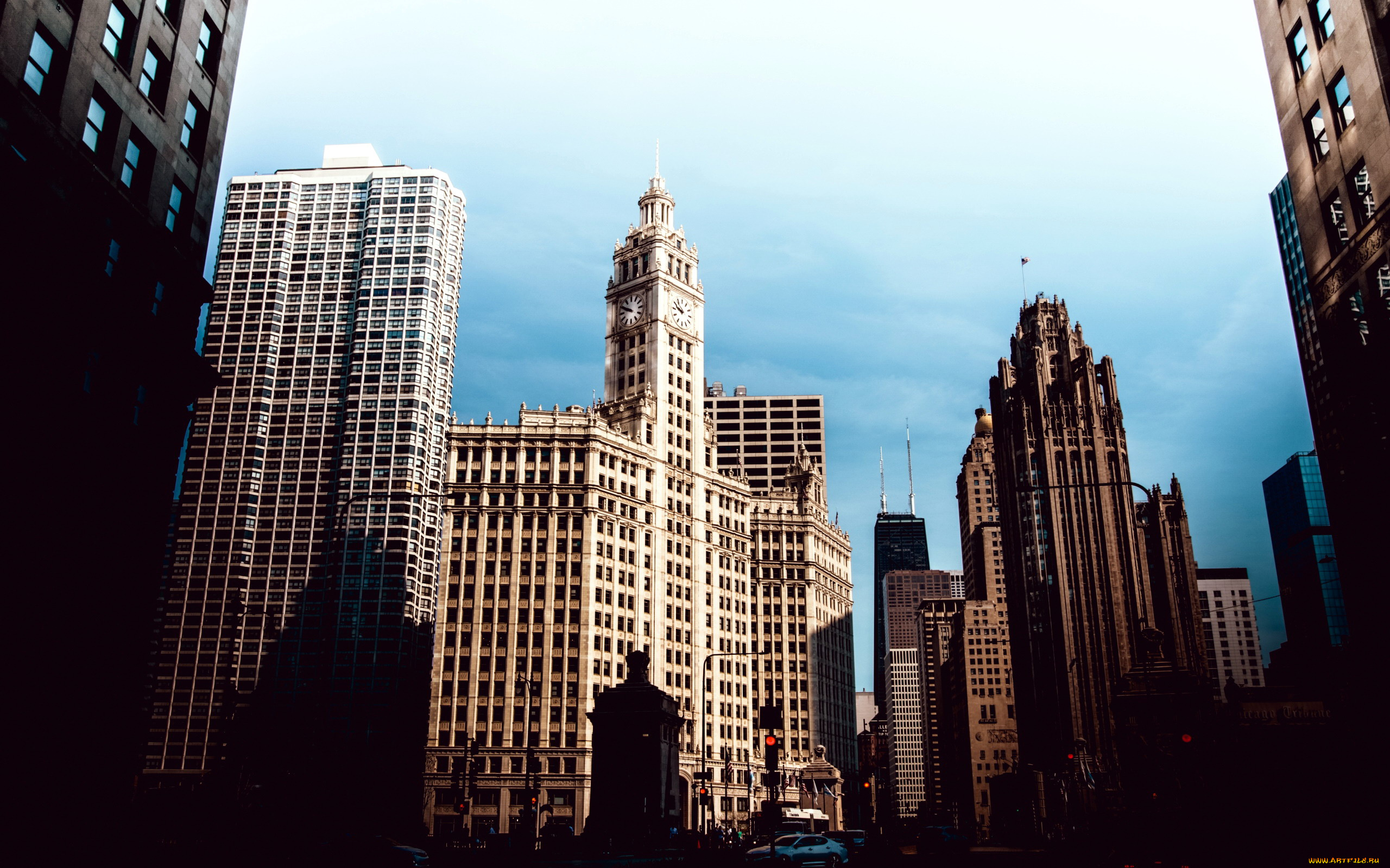 города, Чикаго, , сша, небоскребы