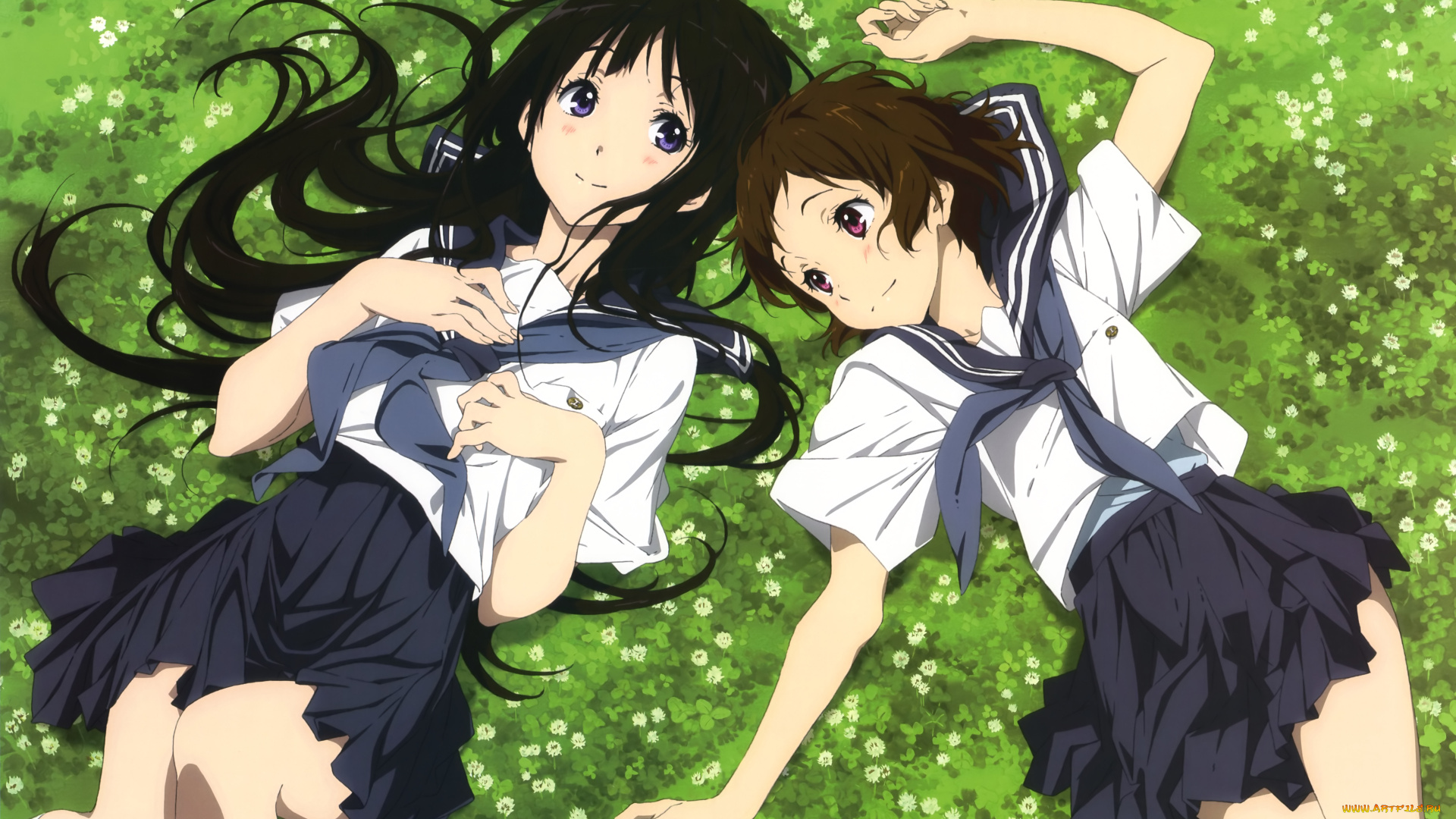 аниме, hyouka, ibara, mayaka, chitanda, eru