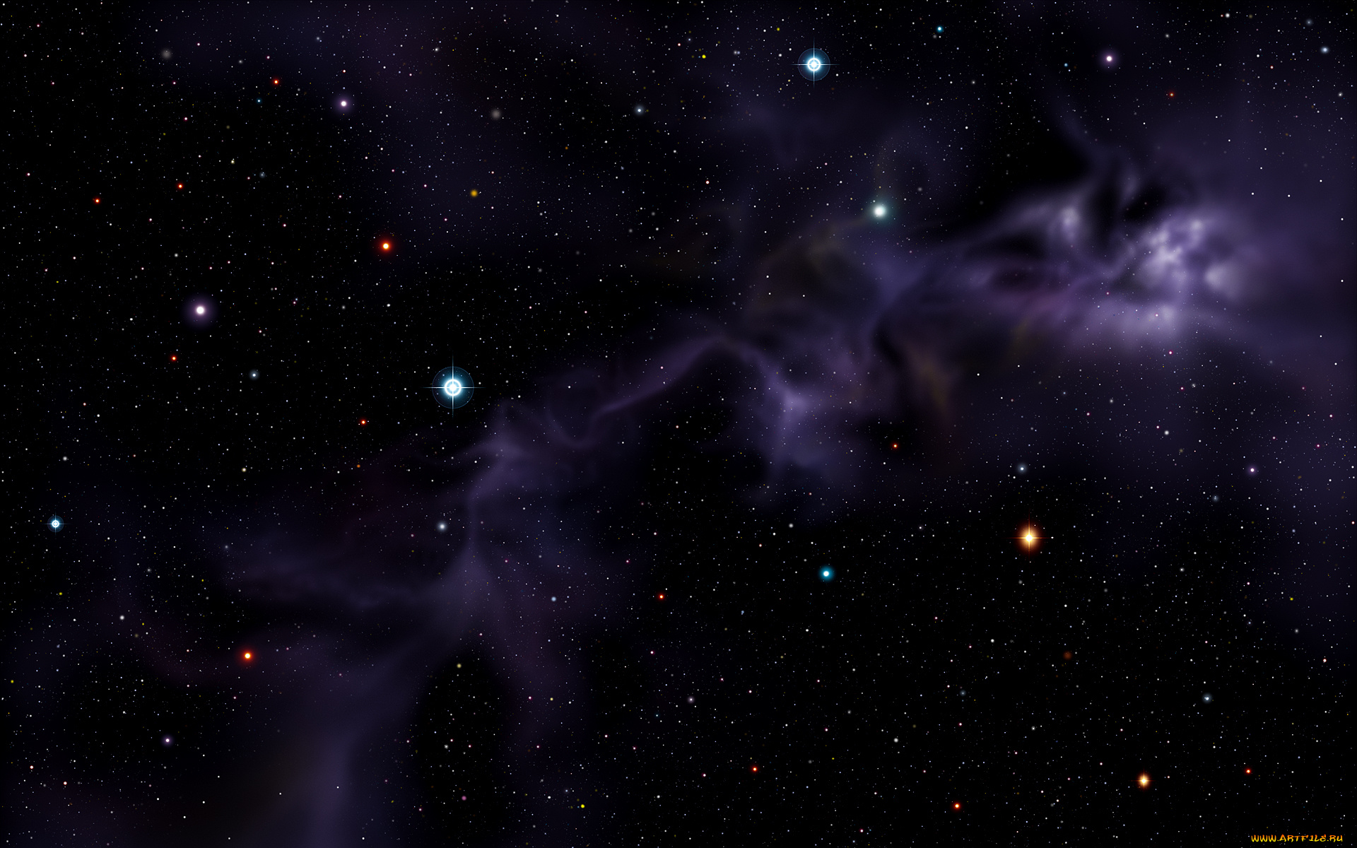 космос, галактики, туманности, хаббл, туманность, фиолетовая