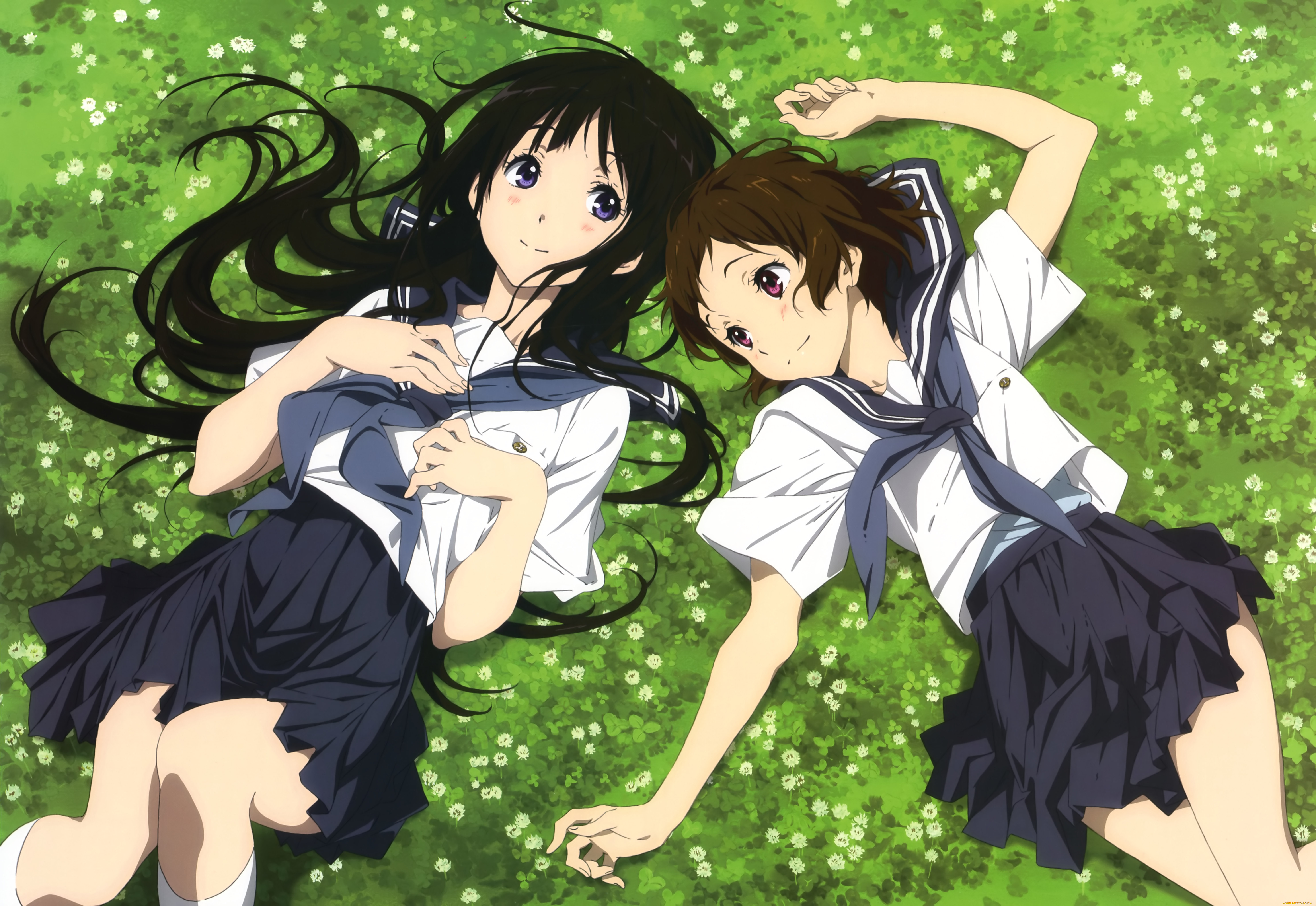 аниме, hyouka, ibara, mayaka, chitanda, eru