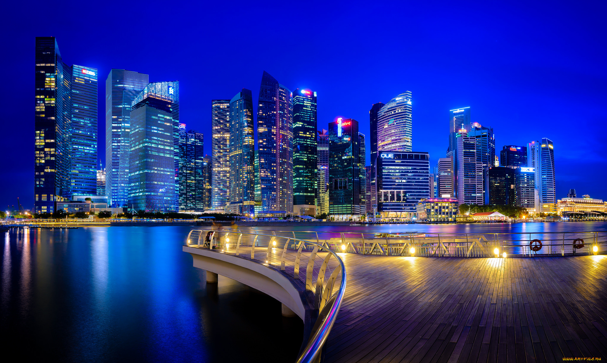 города, сингапур, , сингапур, небоскрёбы, ночной, город, здания, singapore