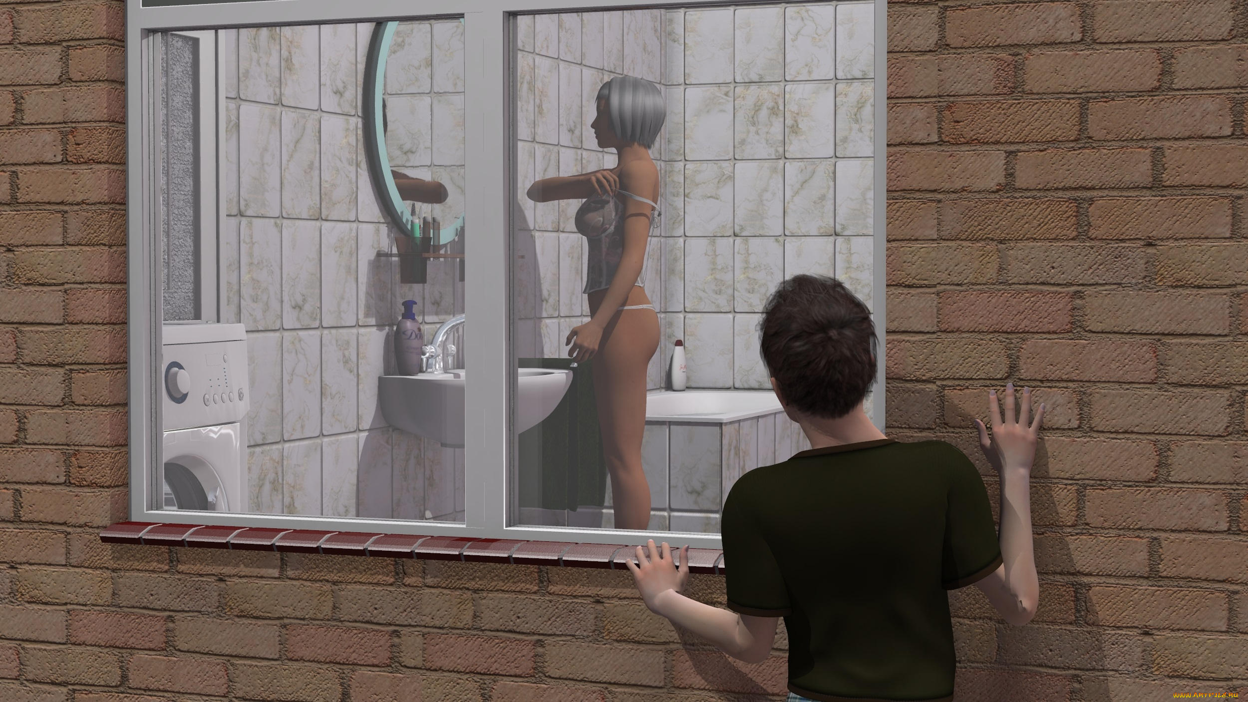 баба смотрит за голым мужиком в окне фото 12