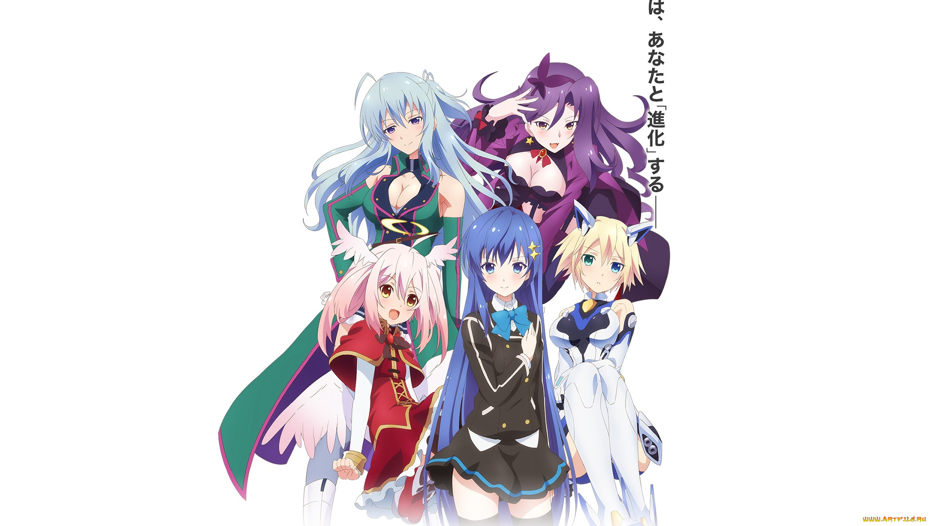 аниме, gakusen, toshi, asterisk, фон, взгляд, девушки