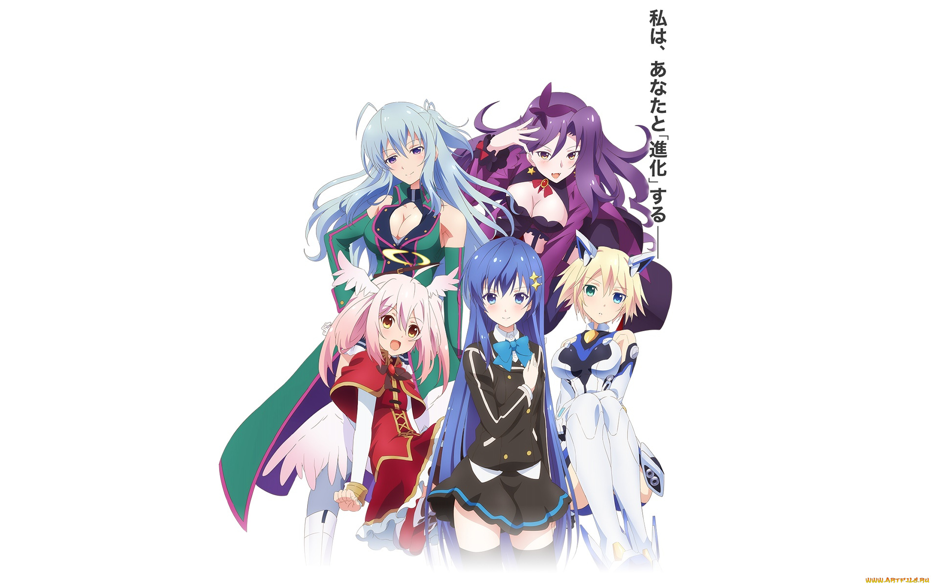 аниме, gakusen, toshi, asterisk, фон, взгляд, девушки