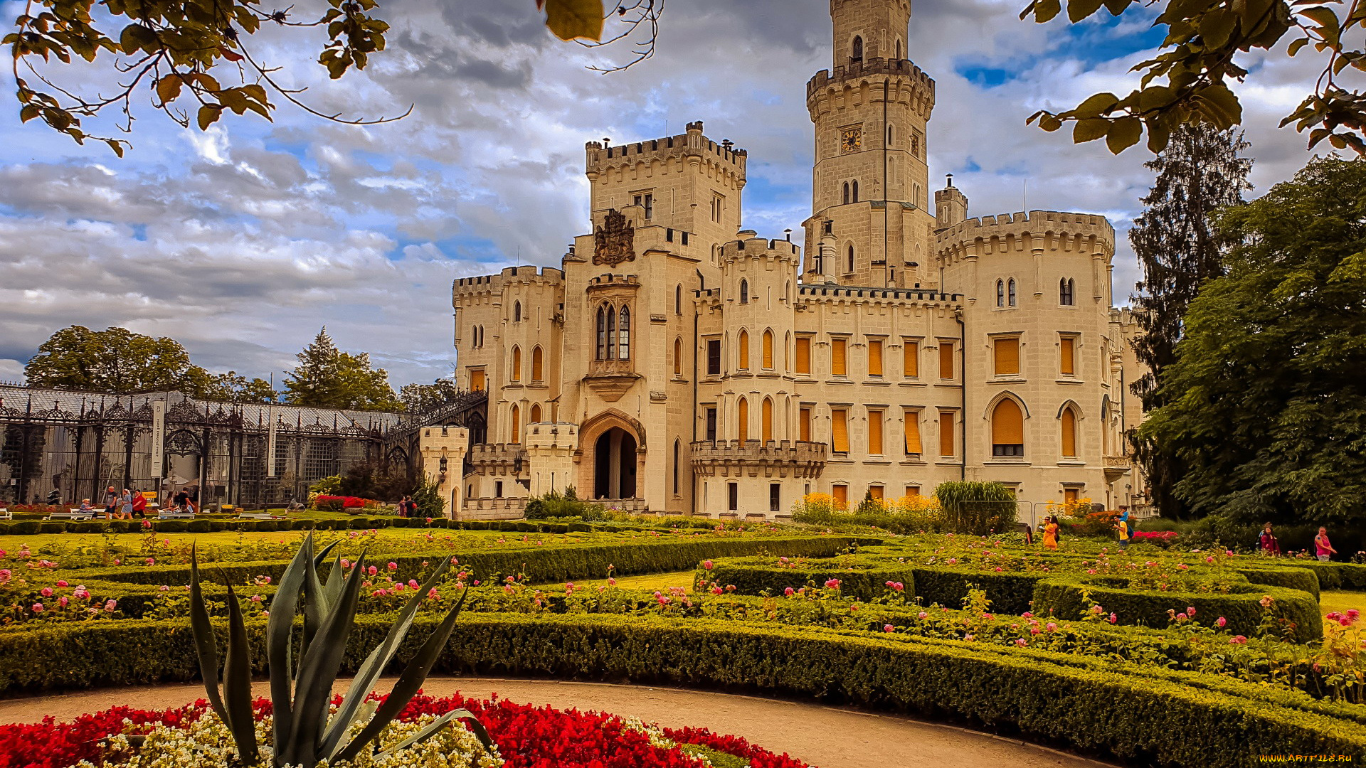 castle, hlubokа, nad, vltavou, города, замки, чехии, castle, hlubokа, nad, vltavou