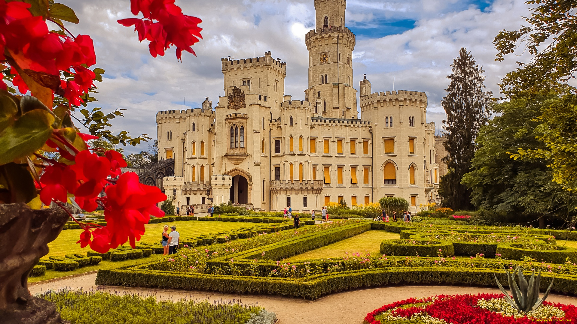 castle, hlubokа, nad, vltavou, города, замки, чехии, castle, hlubokа, nad, vltavou