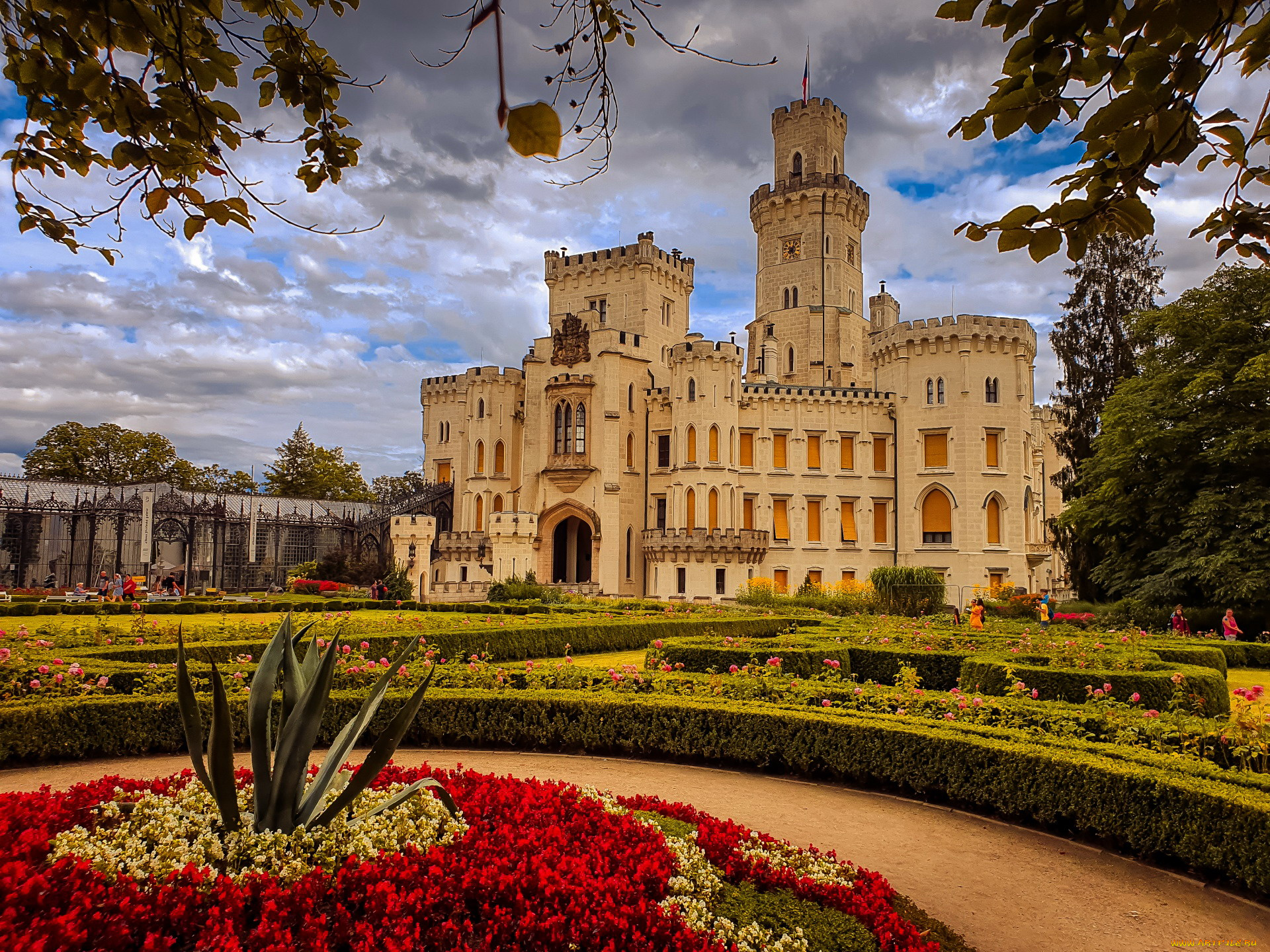 castle, hlubokа, nad, vltavou, города, замки, чехии, castle, hlubokа, nad, vltavou