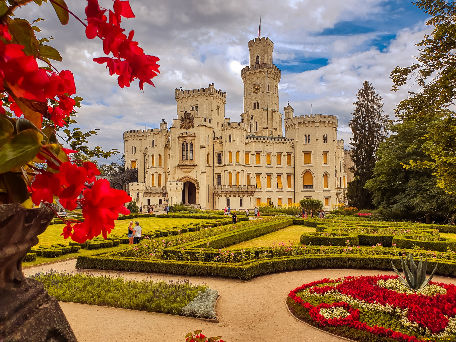 castle, hlubokа, nad, vltavou, города, замки, чехии, castle, hlubokа, nad, vltavou