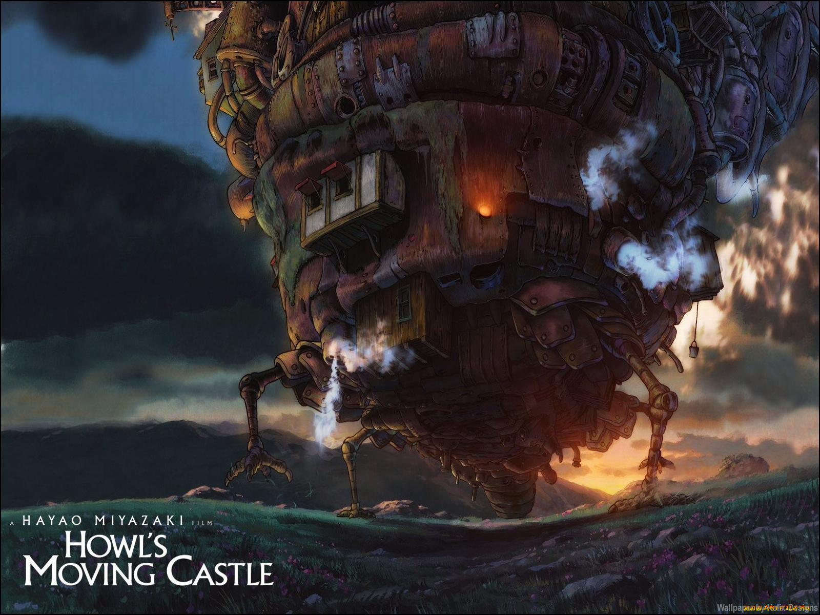 аниме, howl`s, moving, castle