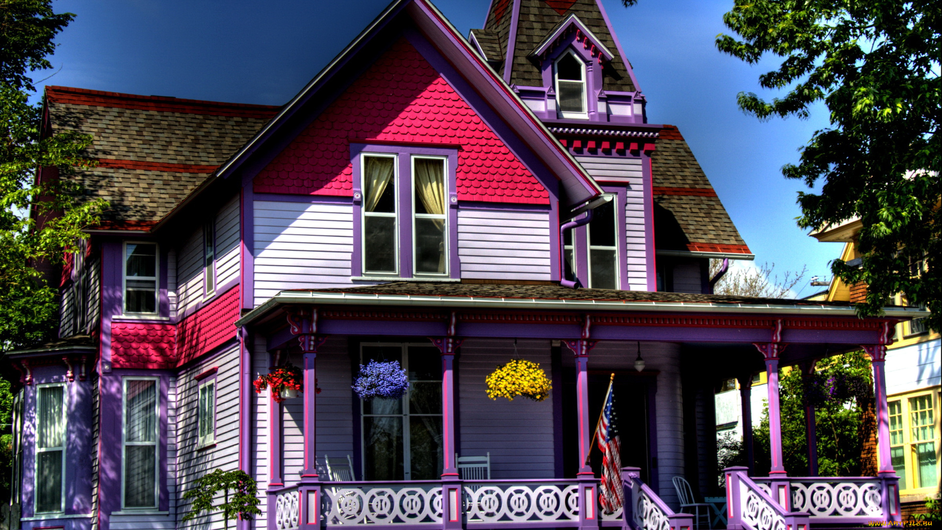 мichigan, victorian, house, города, здания, дома