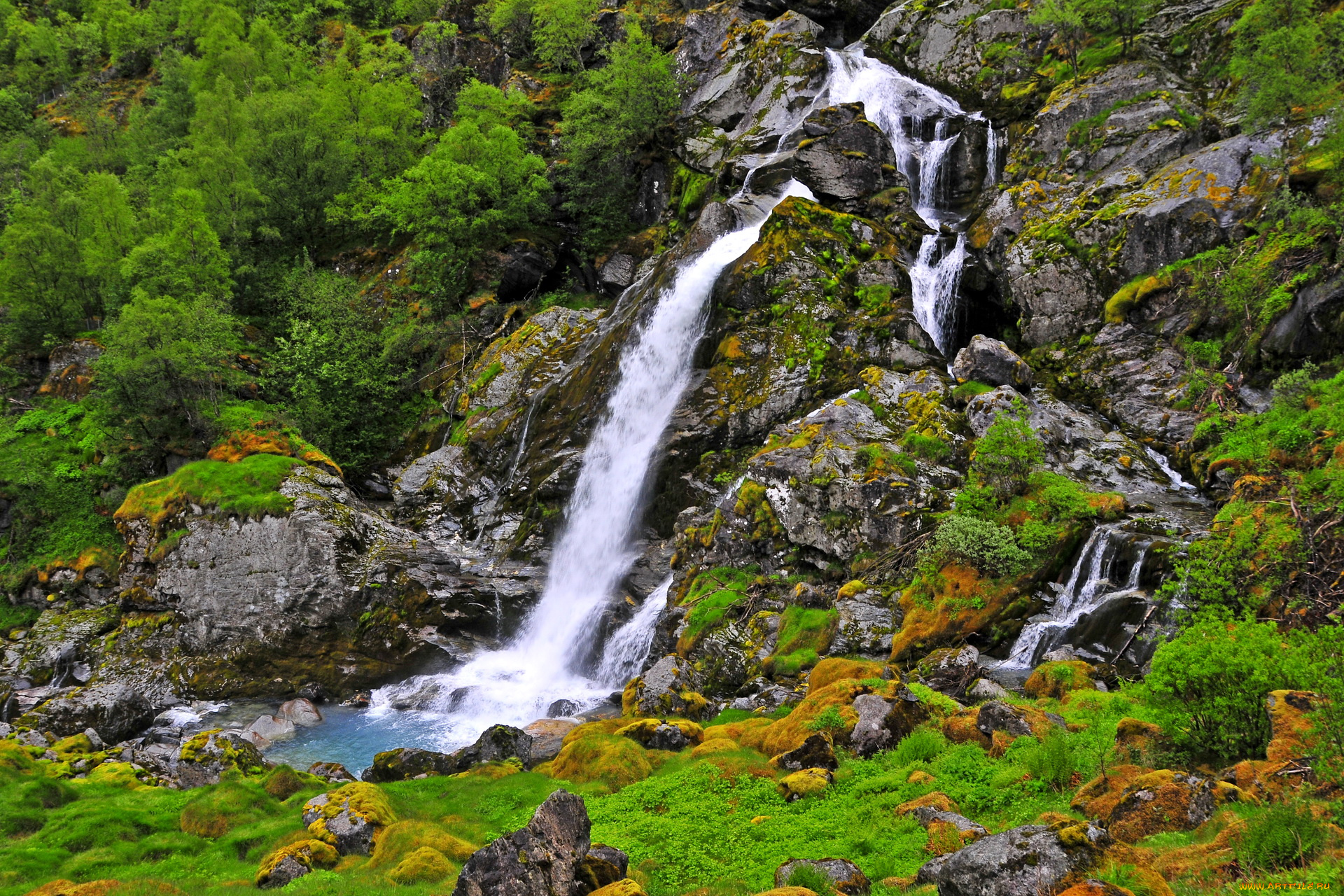 природа, водопады, водопад