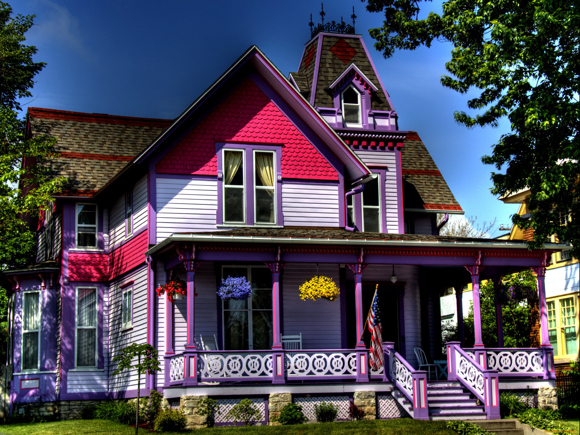 мichigan, victorian, house, города, здания, дома