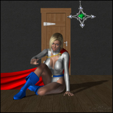 Картинка 3д графика fantasy фантазия lordsnot девушка дверь