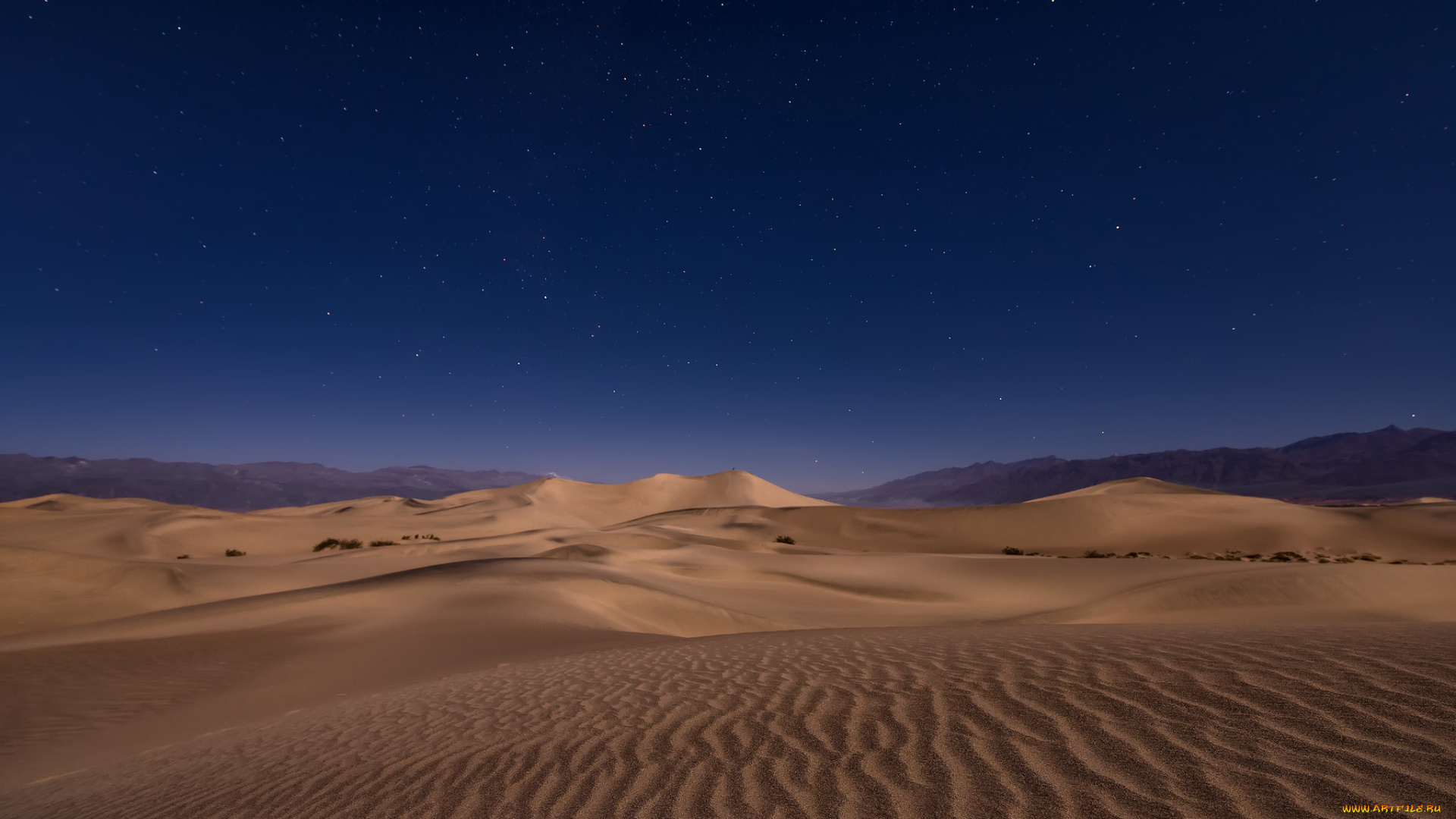 природа, пустыни, барханы, песок, ночь