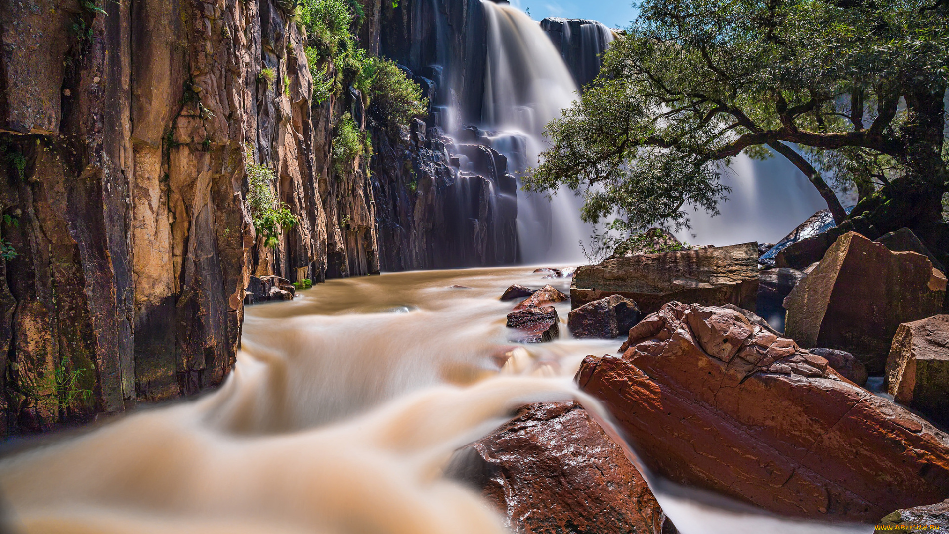 природа, водопады, cascada, de, la, concepcion, aculco, mexico, акулько, мексика, водопад, каскад, река, камни