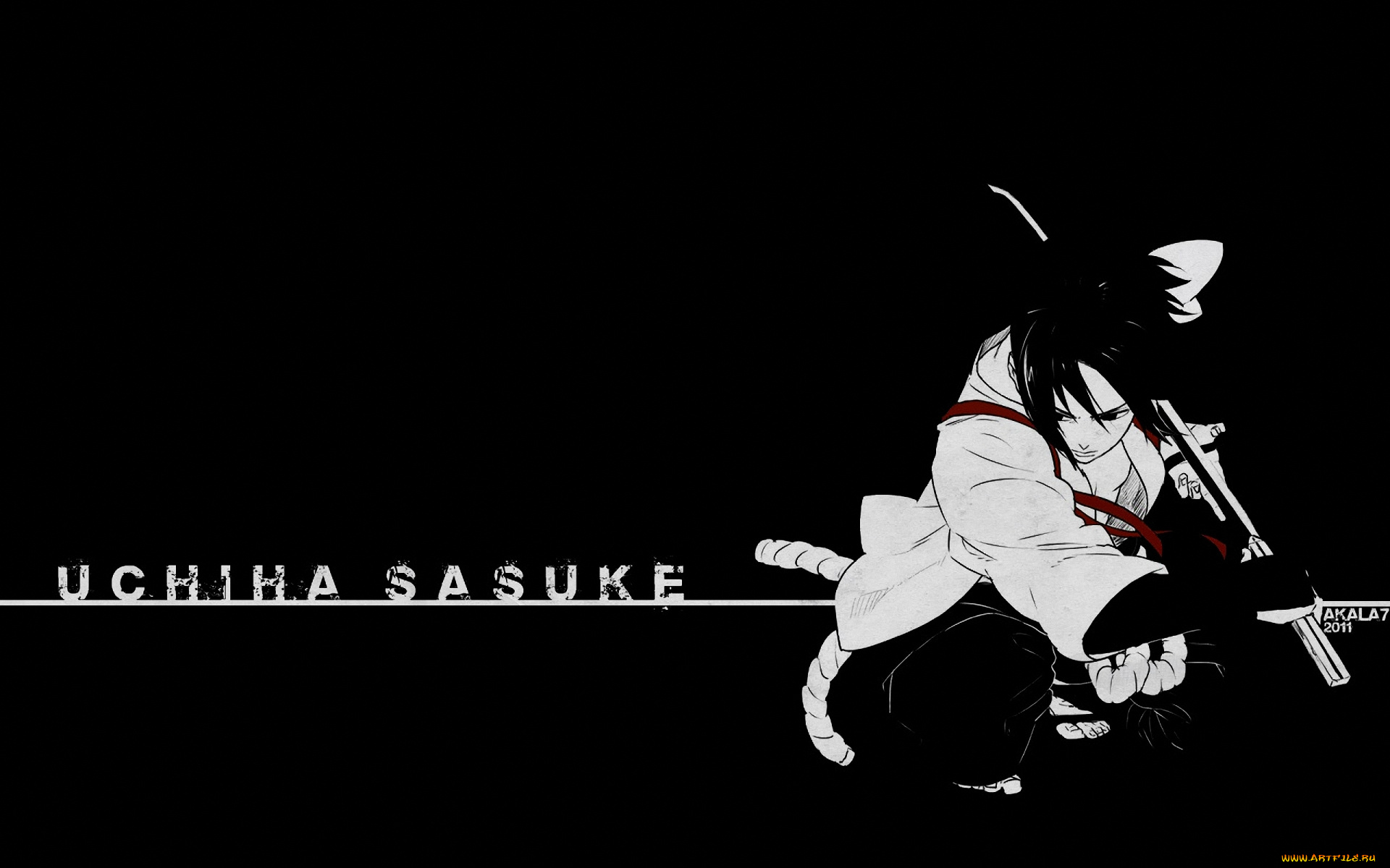аниме, naruto, uchiha, sasuke, shinobi, ниндзя, шиноби, меч, оружие