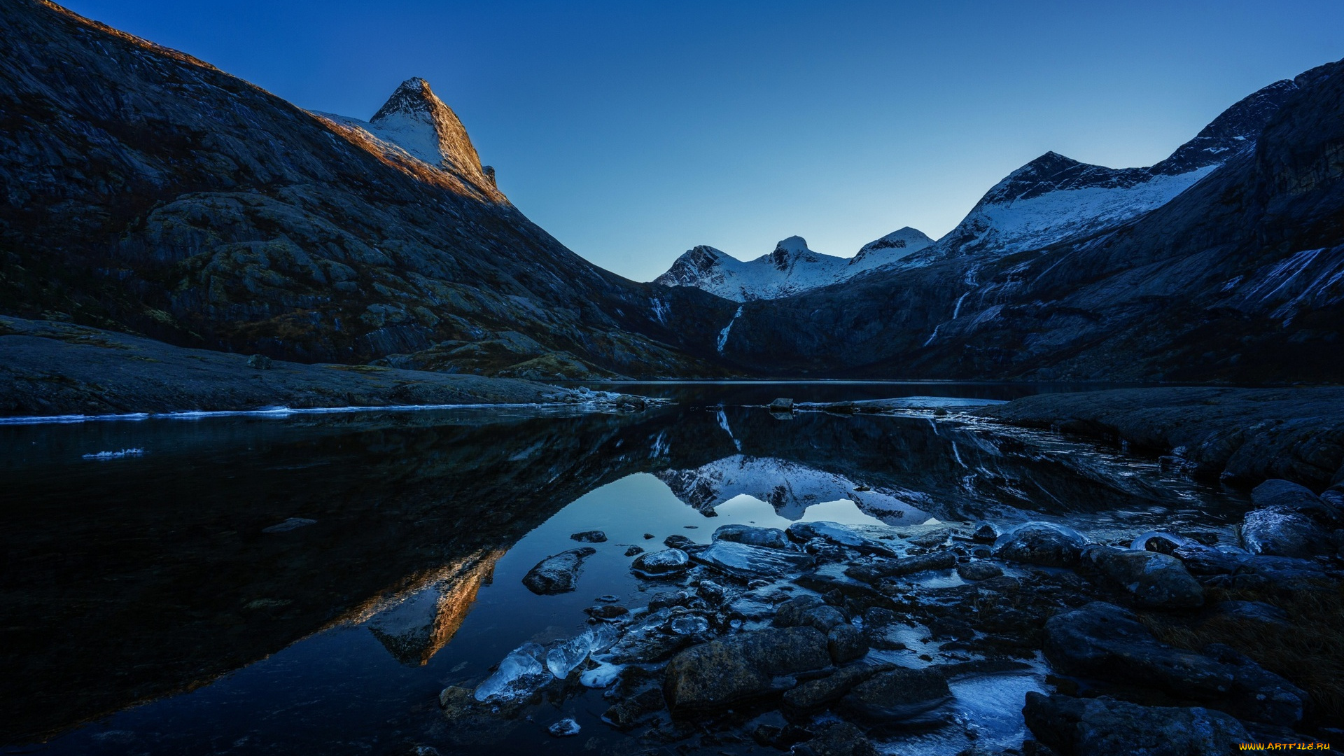 норвегия, природа, реки, озера, камни, водоем