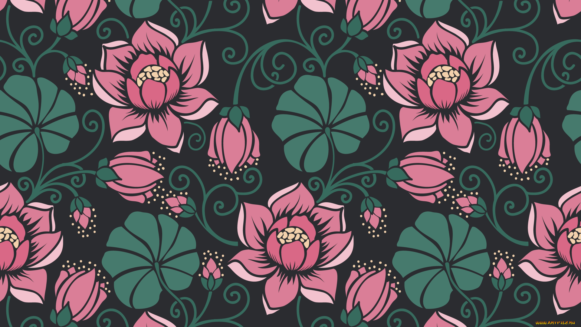 векторная, графика, цветы, , flowers, паттерн, цветы, бесшовный, floral, seamless, pattern