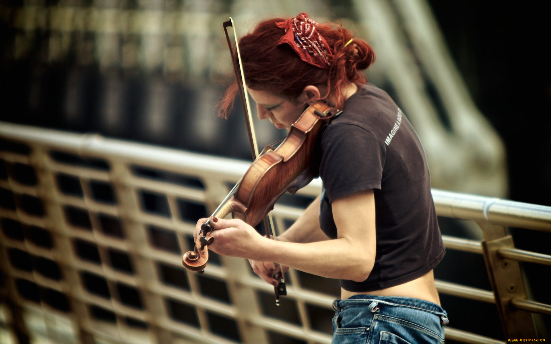 музыка, -другое, улица, девушка, скрипка