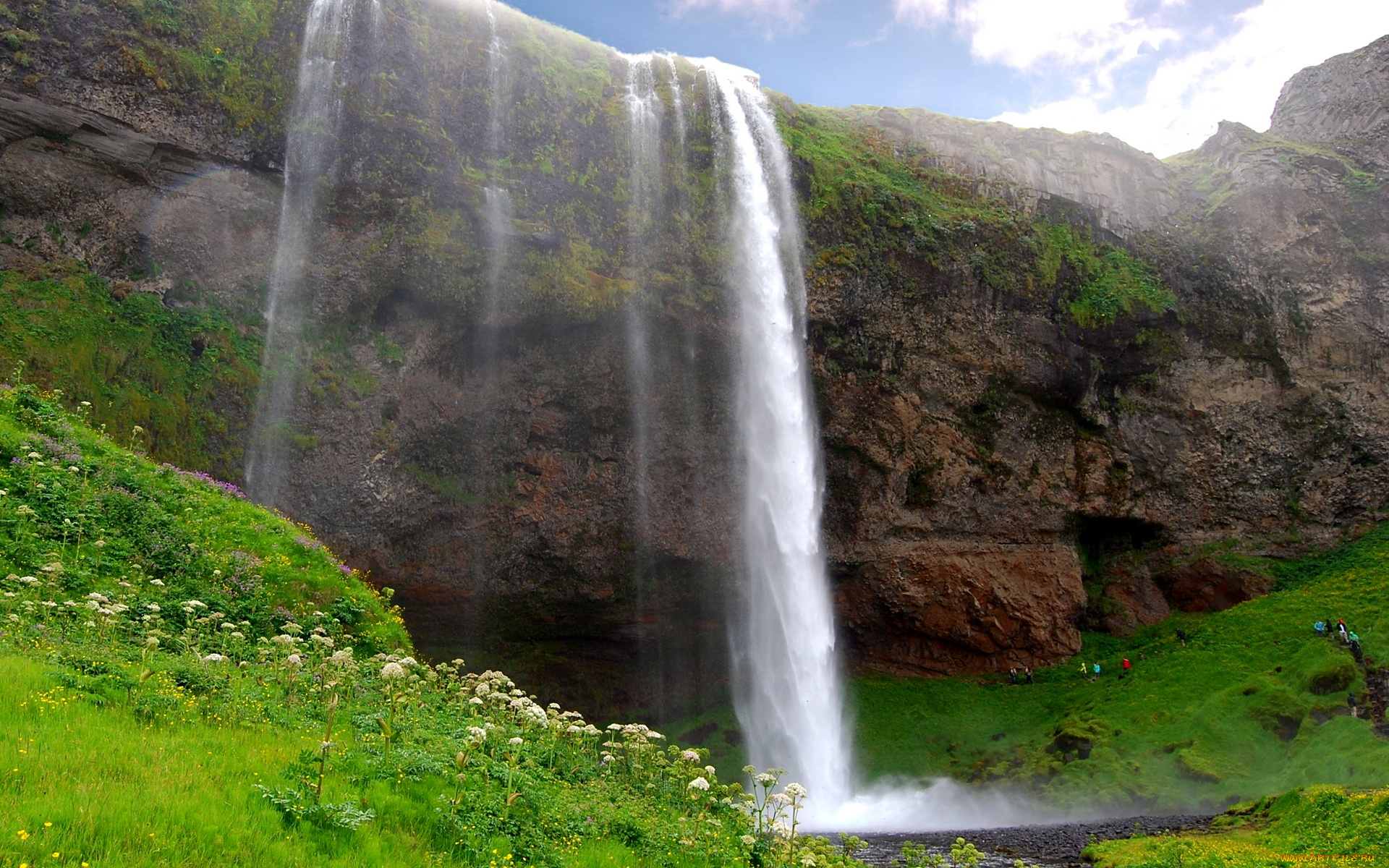 исландия, seljalandsfoss, waterfall, природа, водопады, водопад