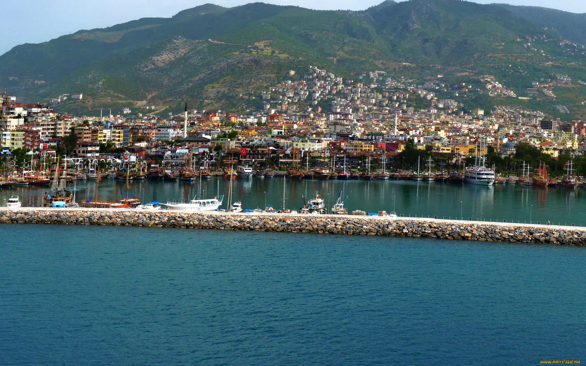 турция, alanya, города, панорамы, панорама