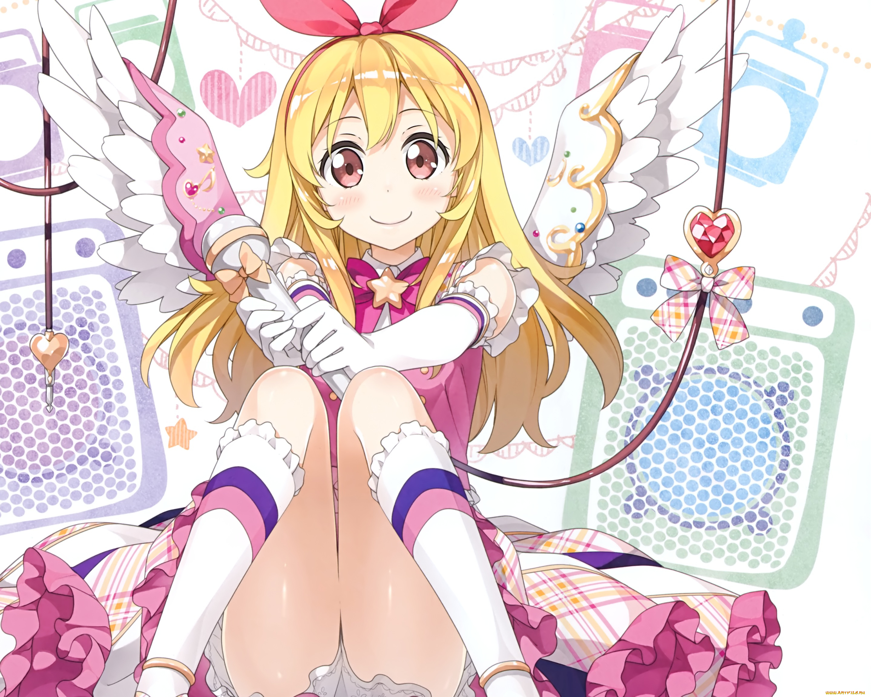 аниме, kantoku, , artbook, aikatsu, hoshimiya, ichigo, kantoku, арт, девушка, ангел