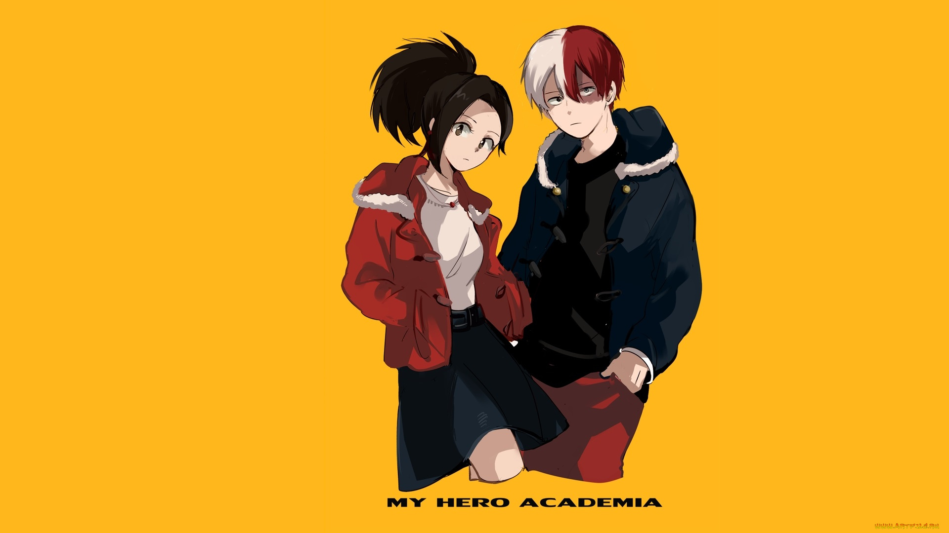 аниме, boku, no, hero, academia, двое