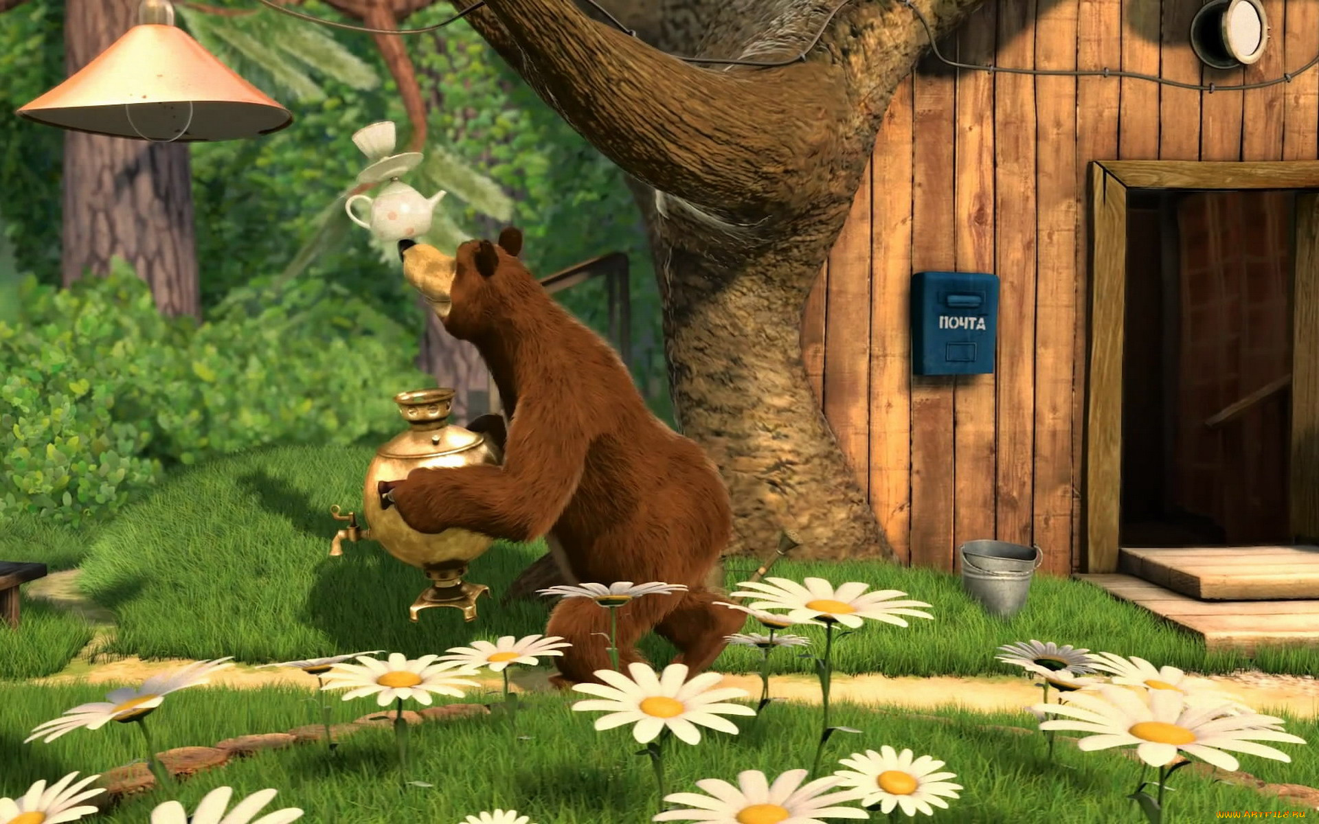 Masha well. Маша и медведь Бибигон 2009. Дом медведя из Маши и медведь. Дом Маши из мультфильма Маша и медведь.