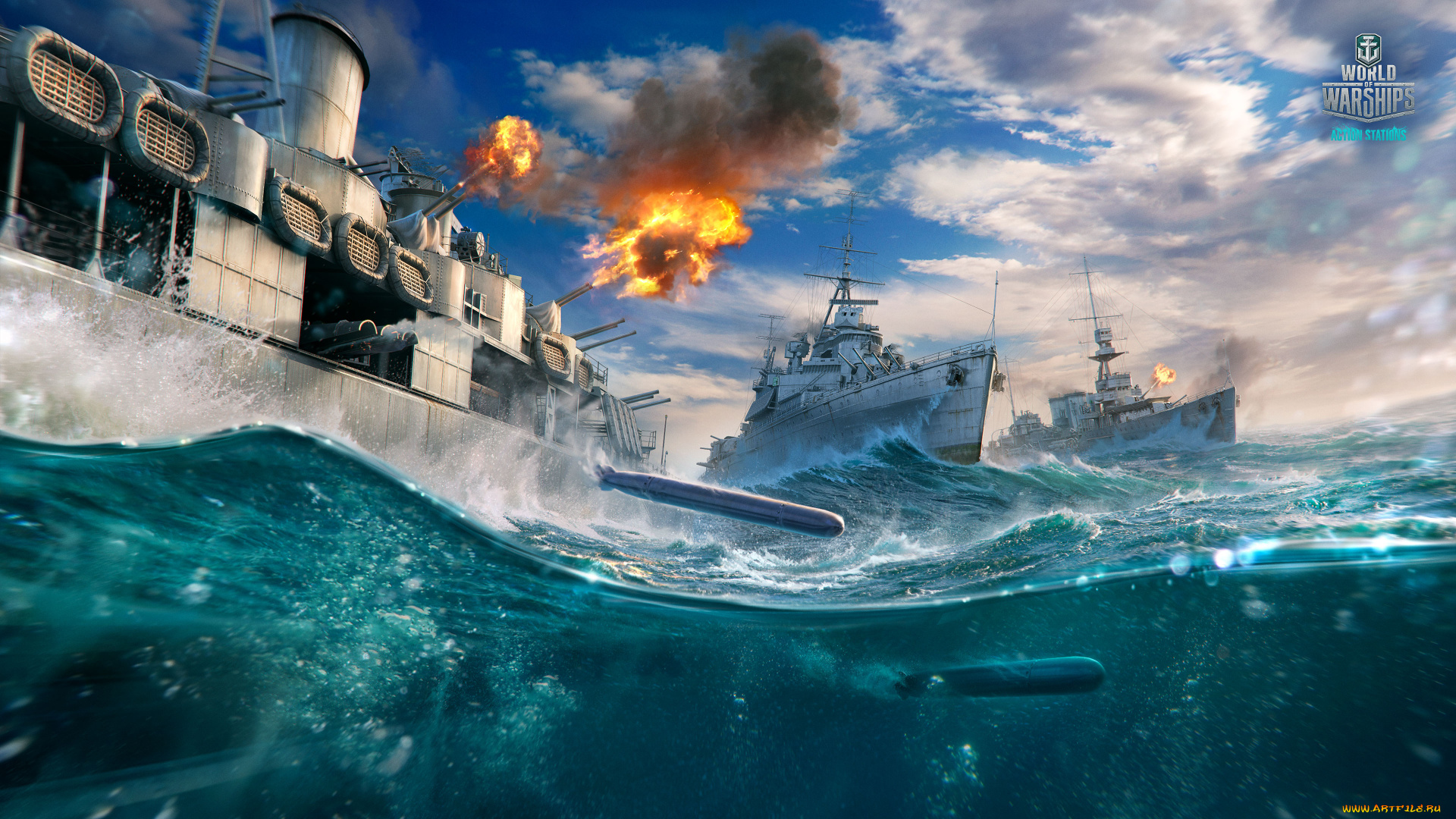 видео, игры, world, of, warships, world, of, warships, онлайн, action, симулятор