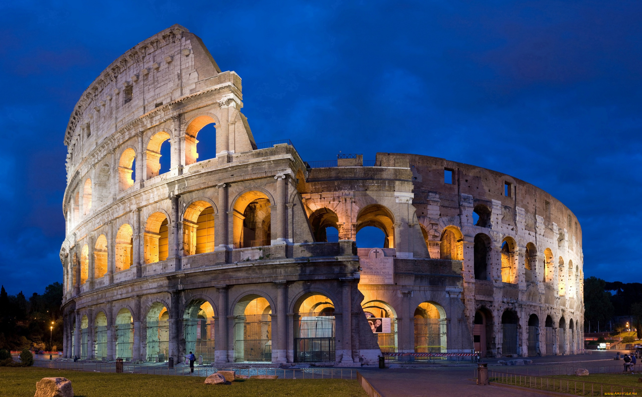 города, рим, , ватикан, , италия, подсветка, архитектура, колизей