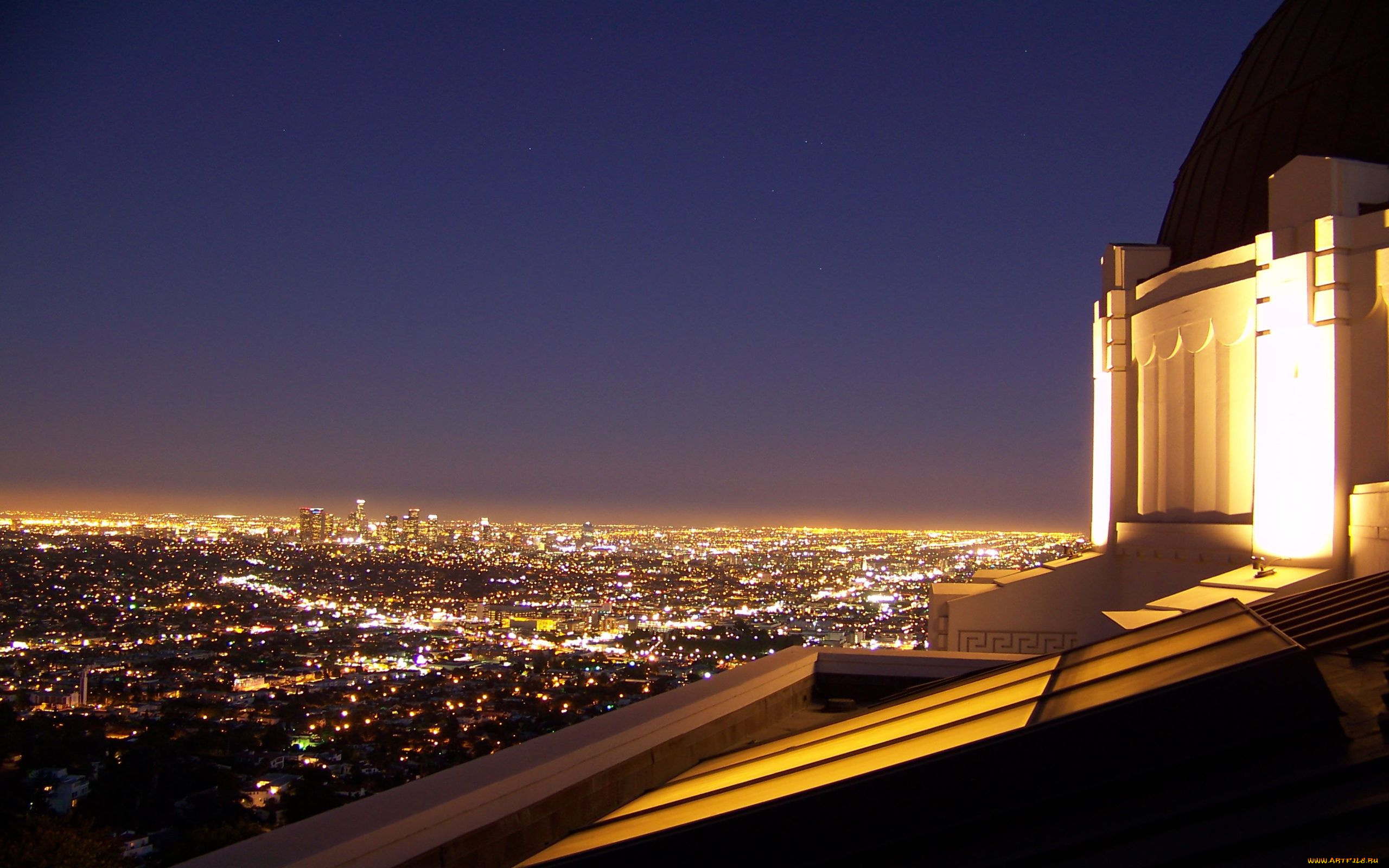 los, angeles, california, города, огни, ночного