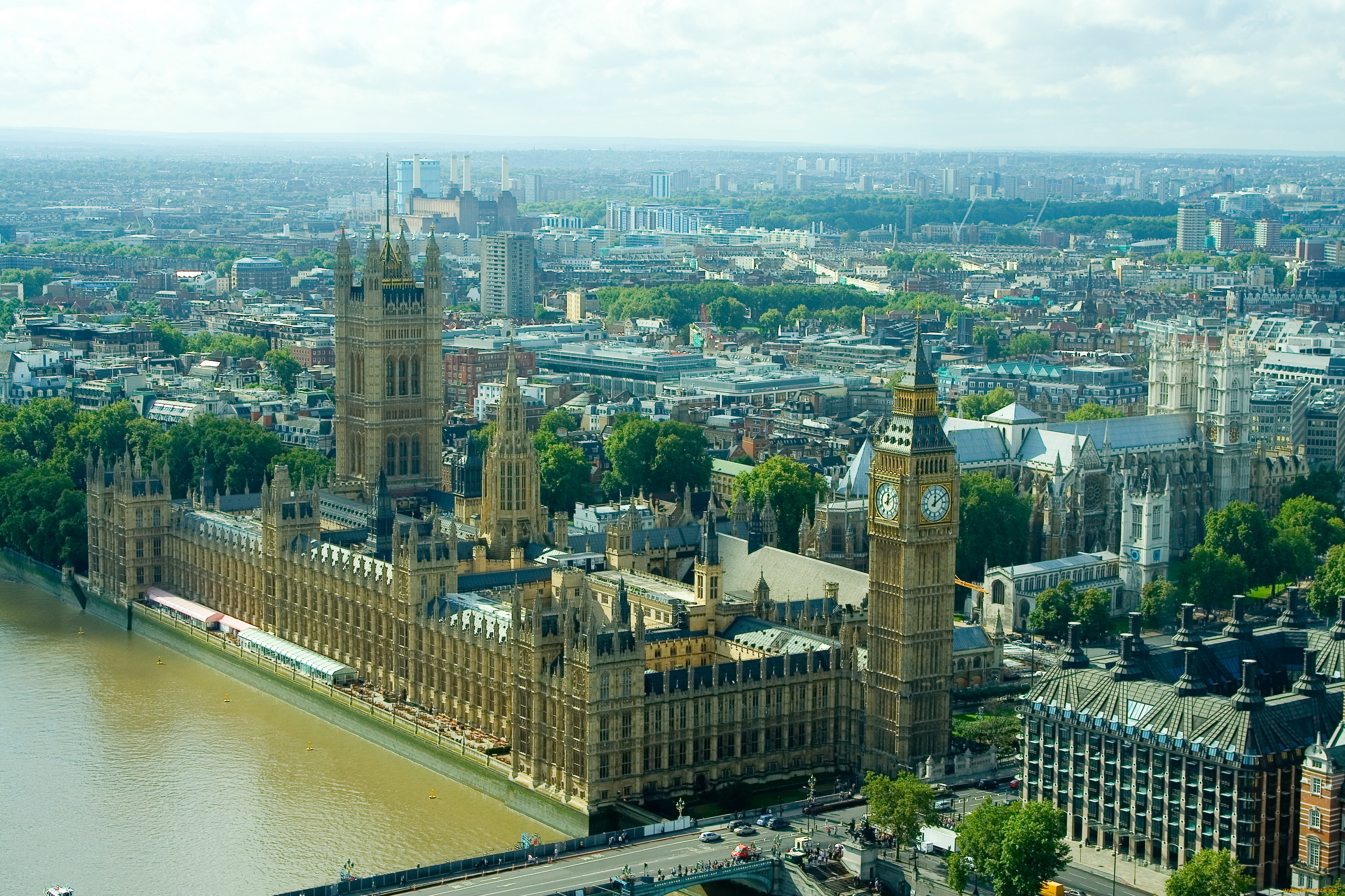 westminster, palace, города, лондон, великобритания, мост, река, дома